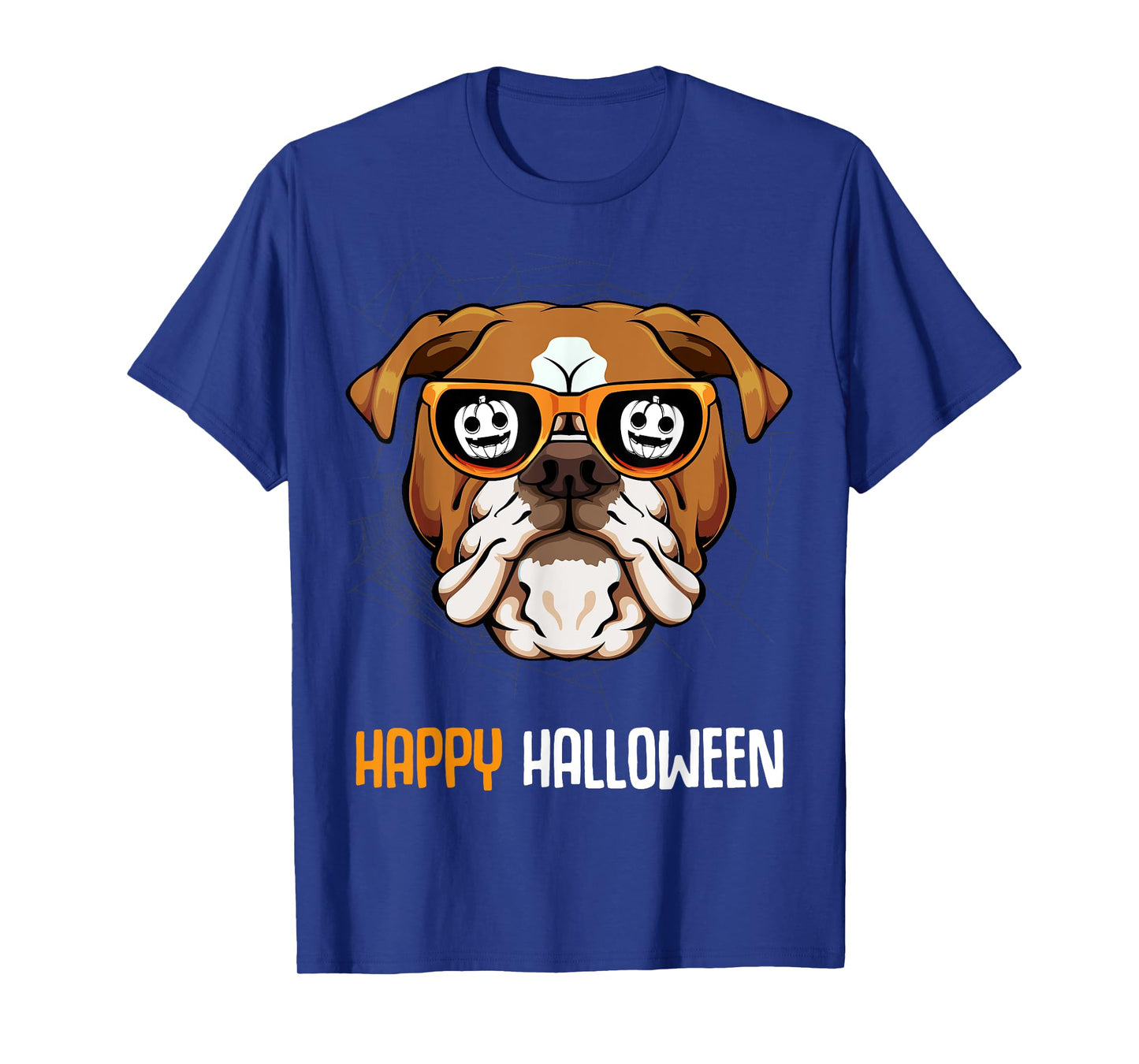 English Bulldog In Sunglasses Lazy Halloween Costume Dog Men Women Kids T-Shirt