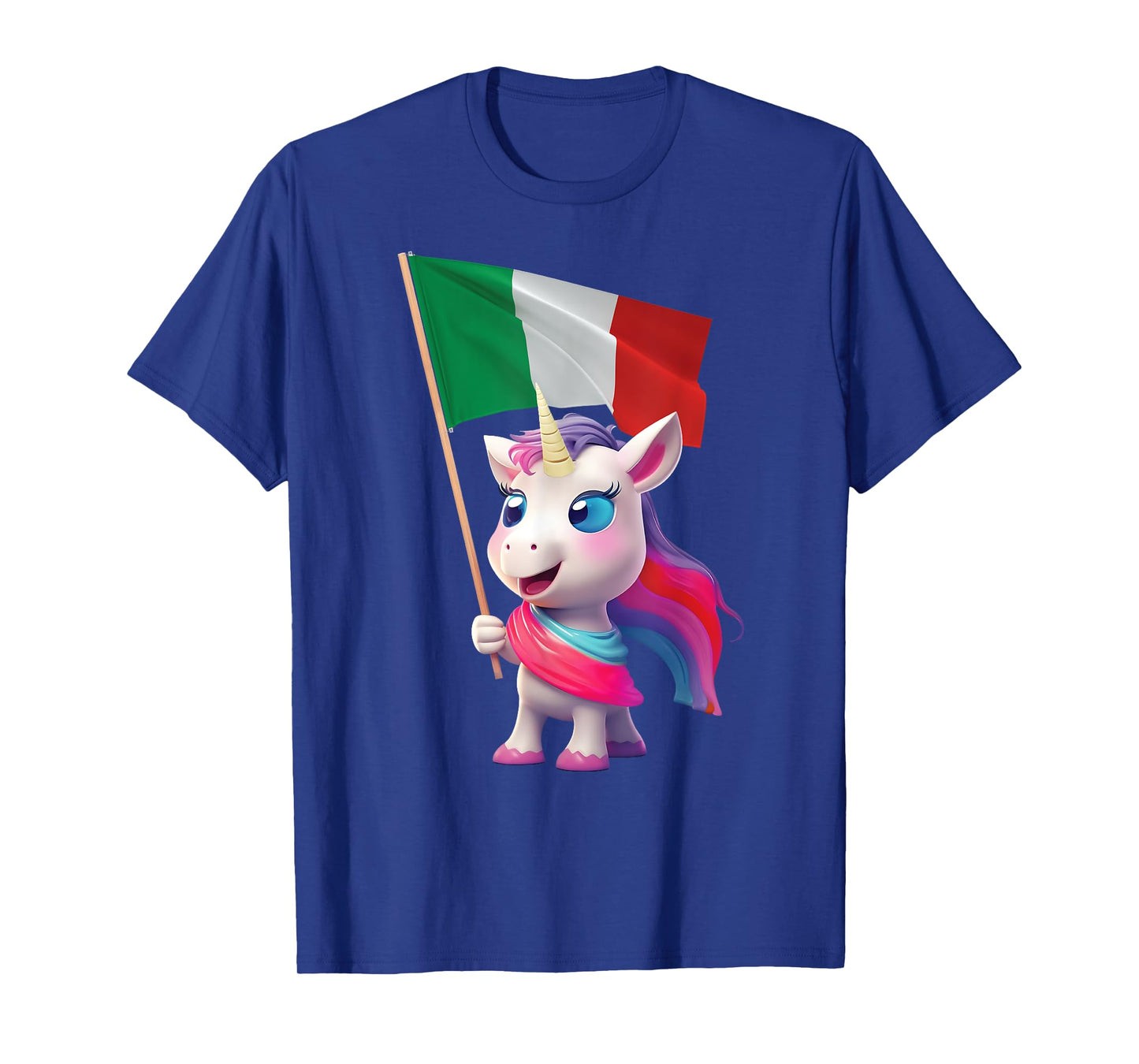 Italy Flag Unicorn Italian Italia Rome Pizza Kids Adorable T-Shirt