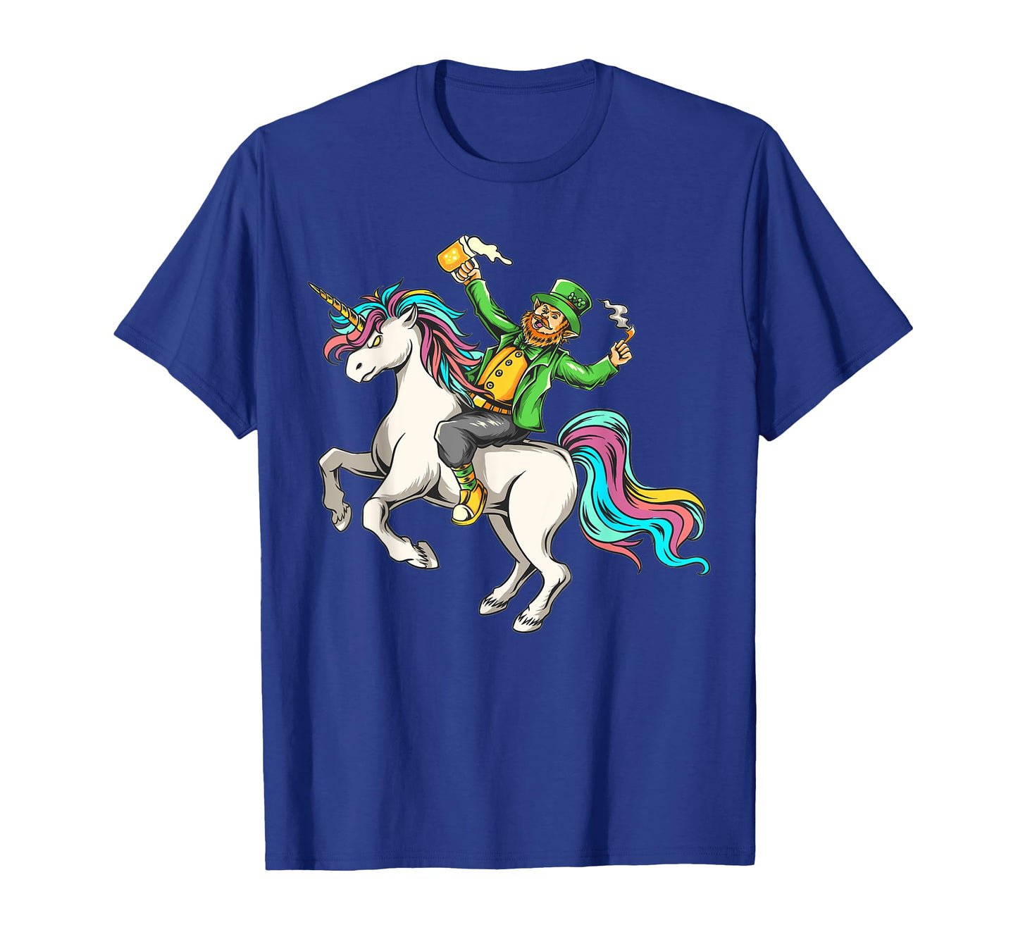 Leprechaun riding a Lepricorn Unicorn St Patricks Day T-Shirt