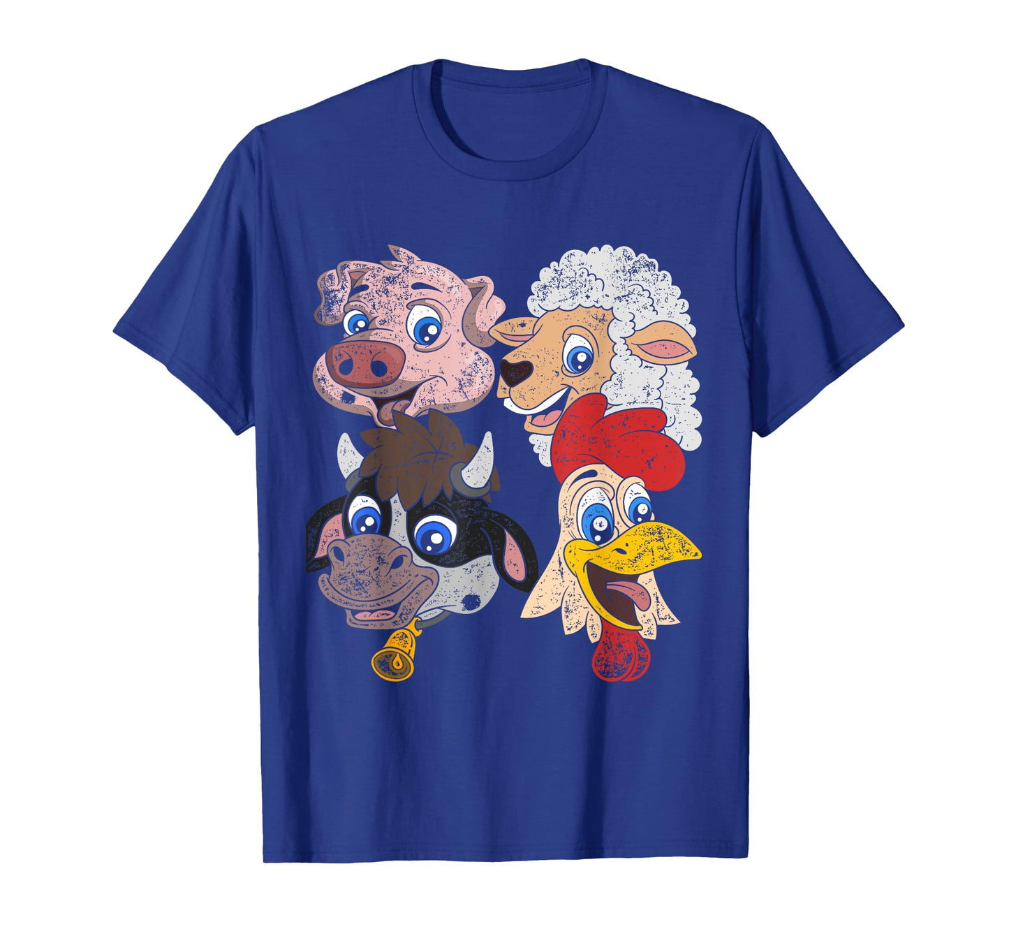 Pig Sheep Cow Chicken Kids Toddlers Funny Farm Squad Animal T-Shirt