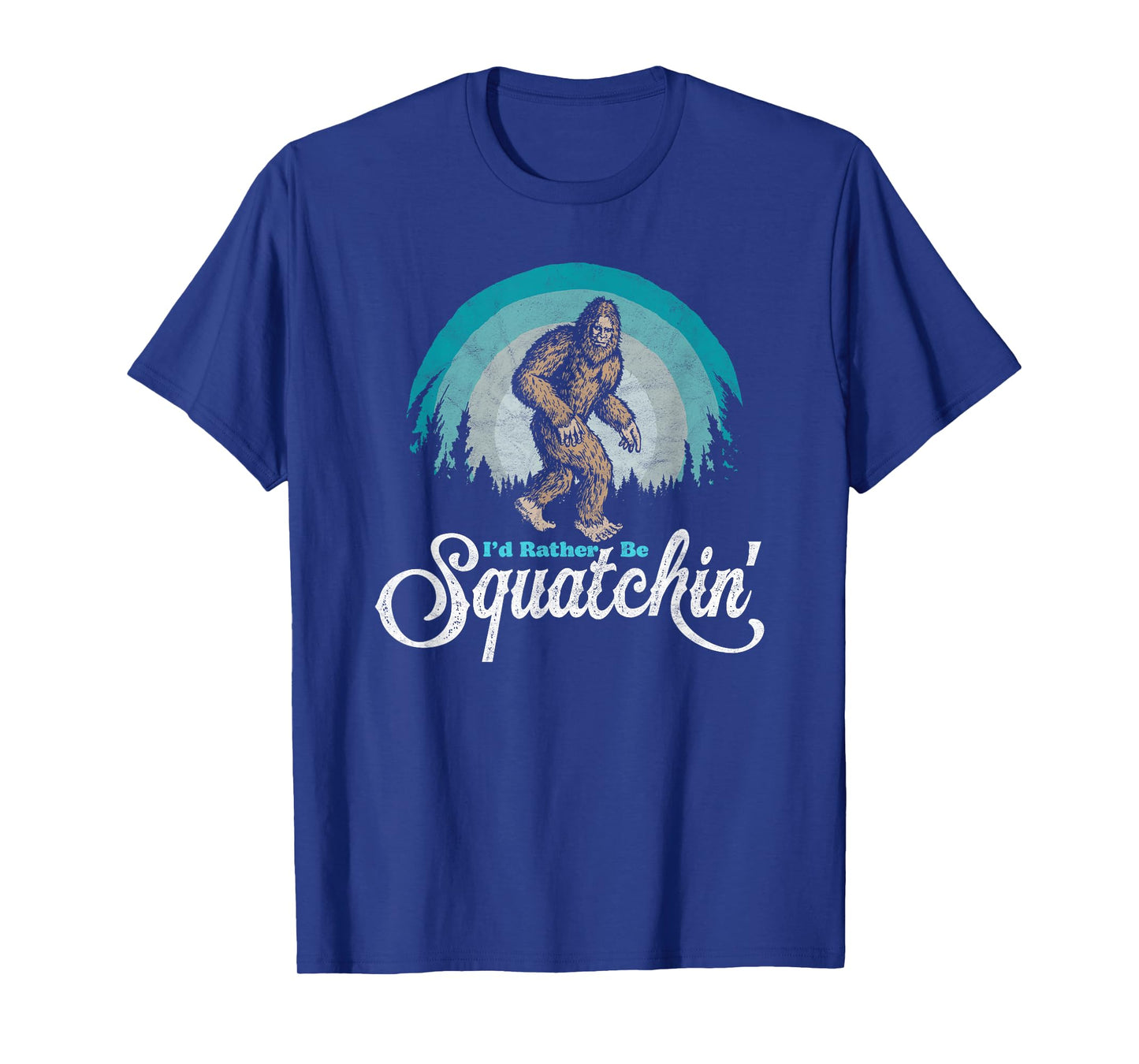 I'd Rather be Squatchin' Vintage Funny Bigfoot 80s Sasquatch T-Shirt