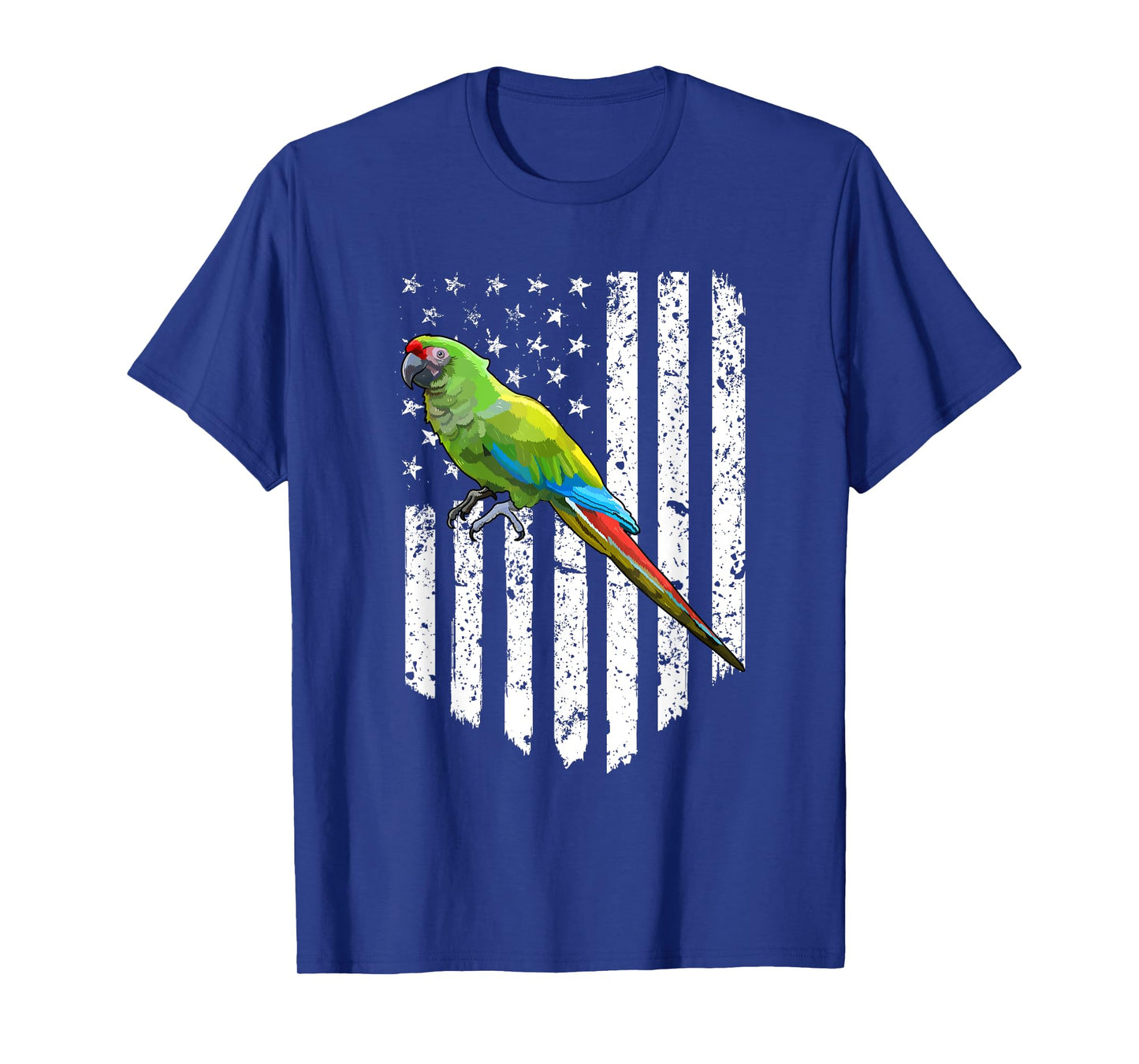 White American Flag Military Macaw Bird 4th Of July Women Men T-Shirt