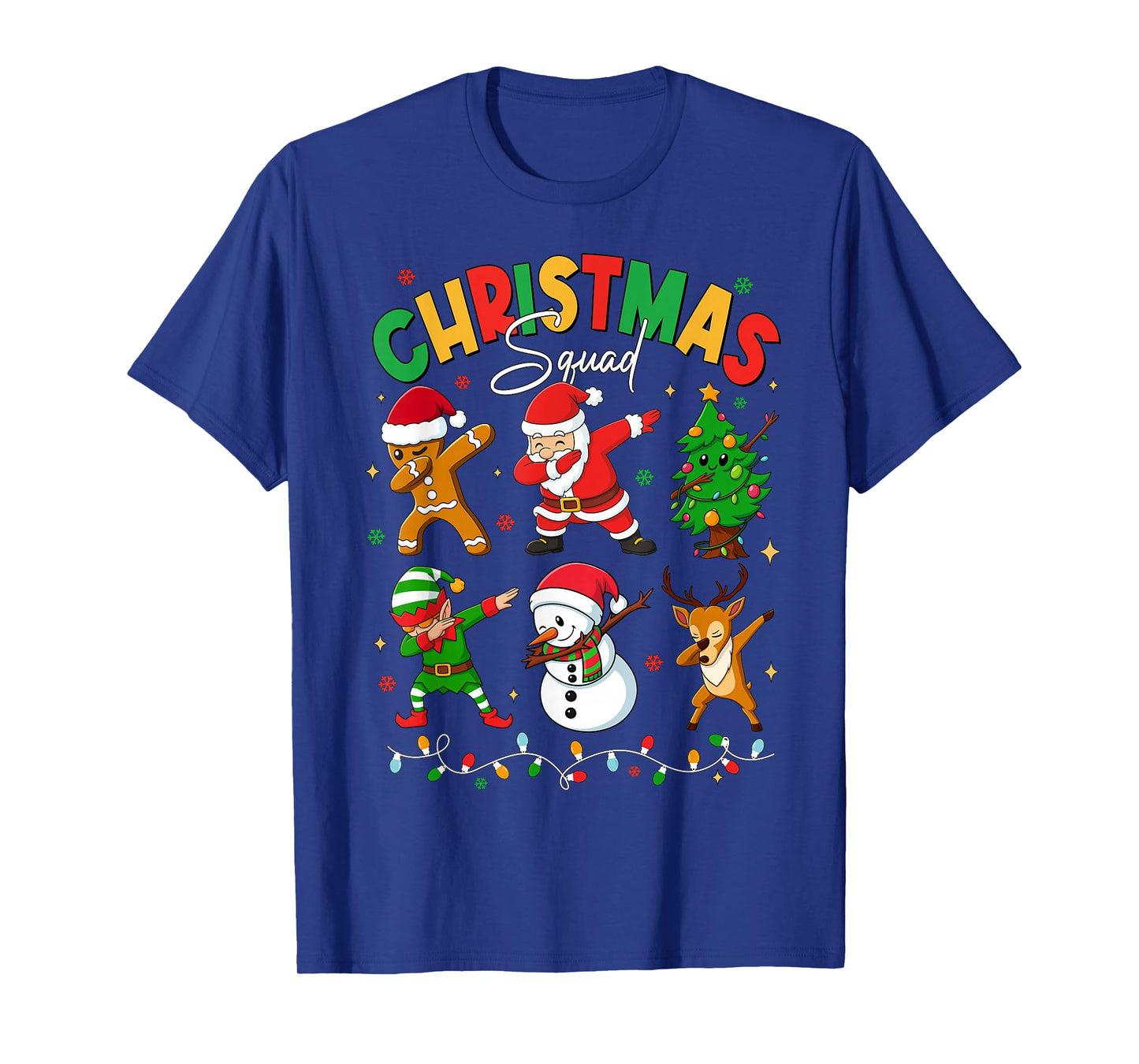 Dabbing Christmas Squad Santa Elf Family Matching Pajamas T-Shirt