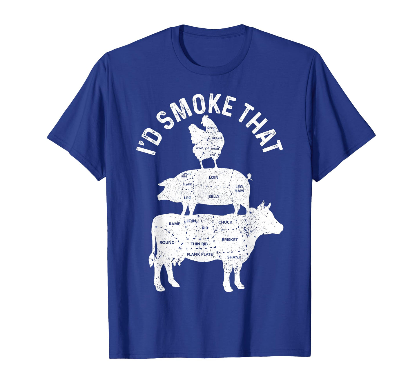 Chef Butcher BBQ I'd Smoke That Pork Beef Funny Father's Day T-Shirt