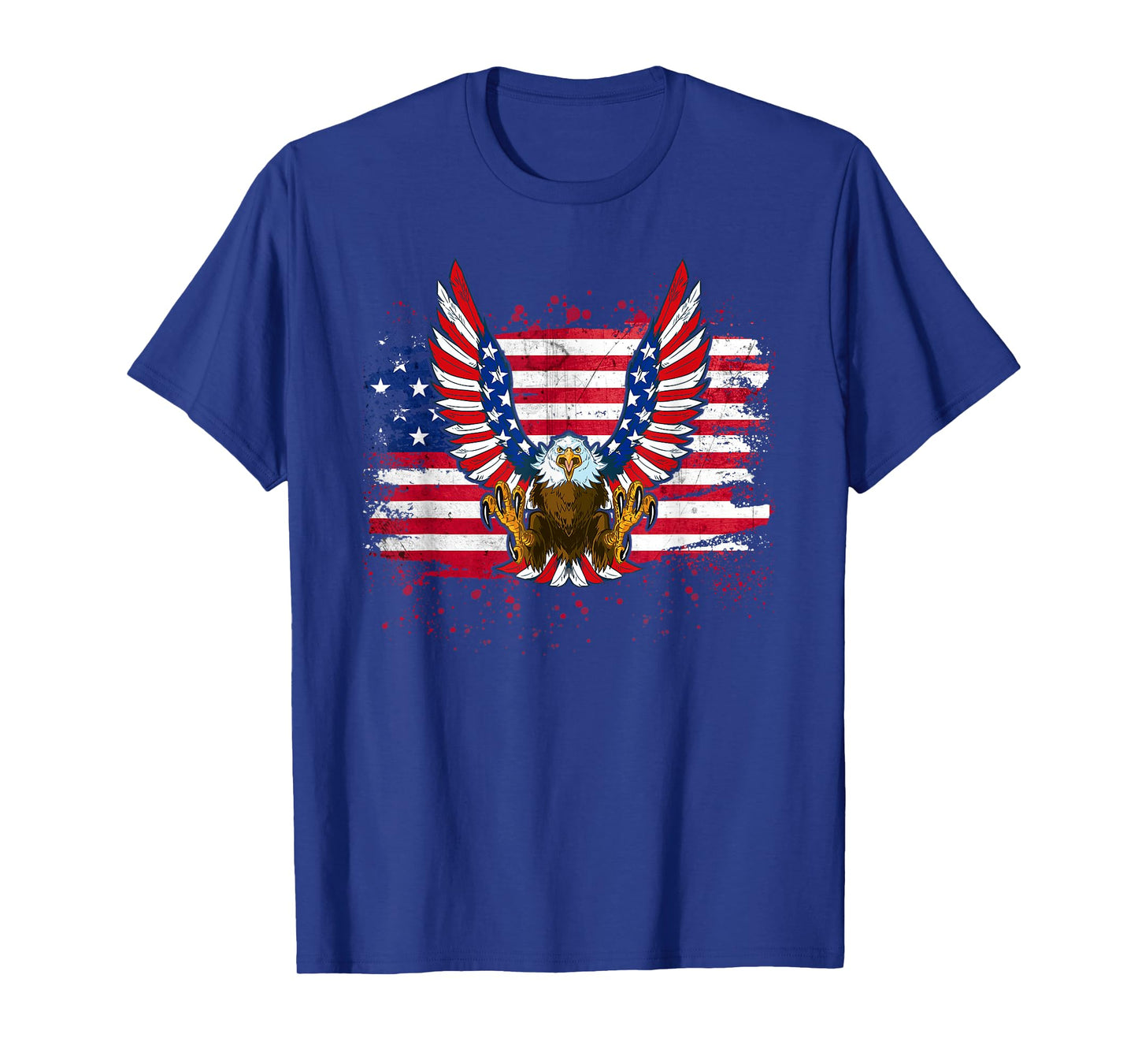 Patriotic Eagle 4th of July USA American Flag Men Women Kids T-Shirt