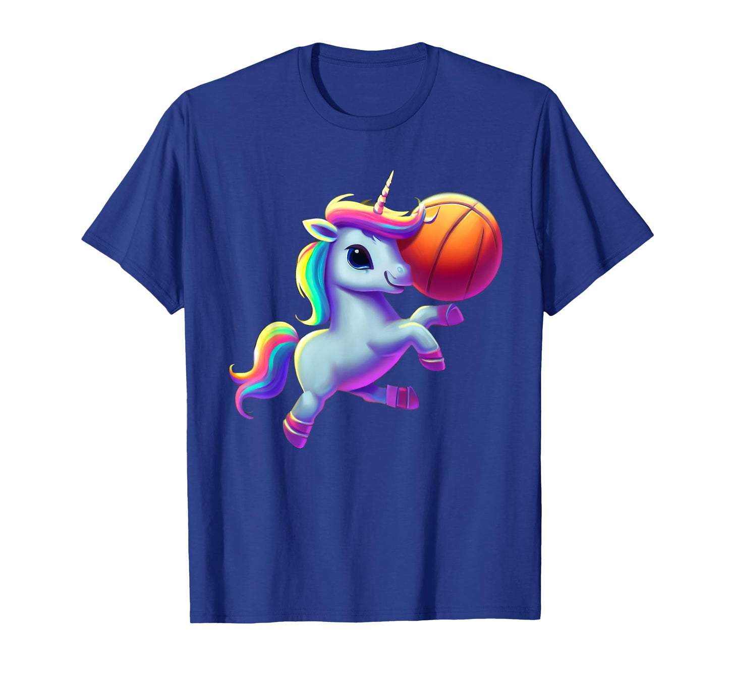 Unicorn Playing Basketball Cool Funny Unicorns Basketball T-Shirt