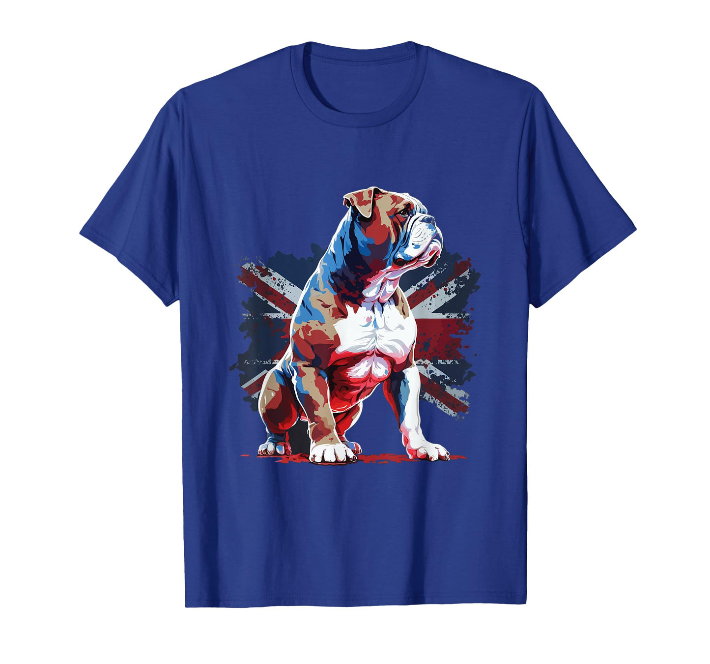 British Bulldog with union jack flag T-Shirt