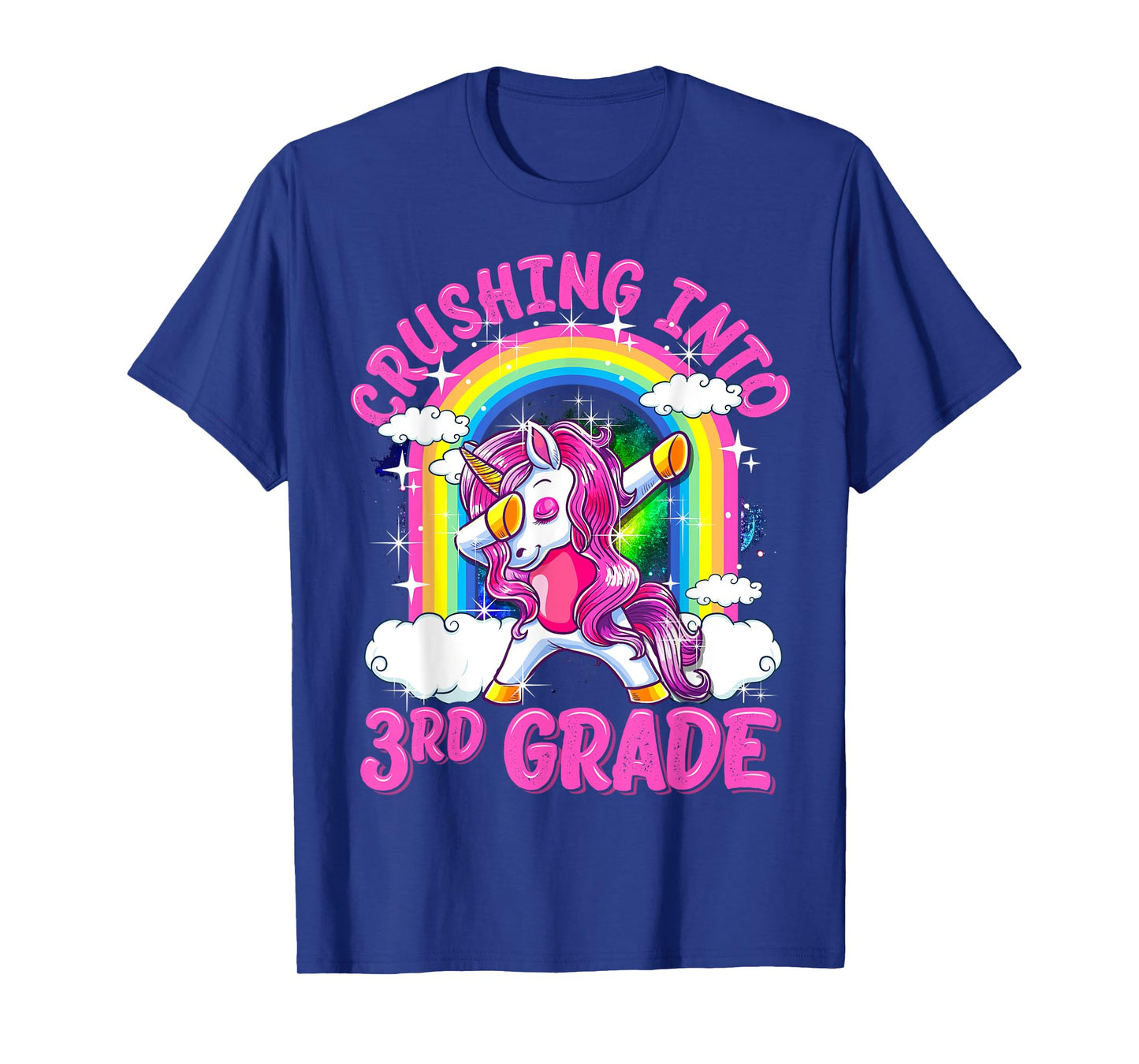 Crushing Into 3rd Grade Dabbing Unicorn Back To School Girls T-Shirt