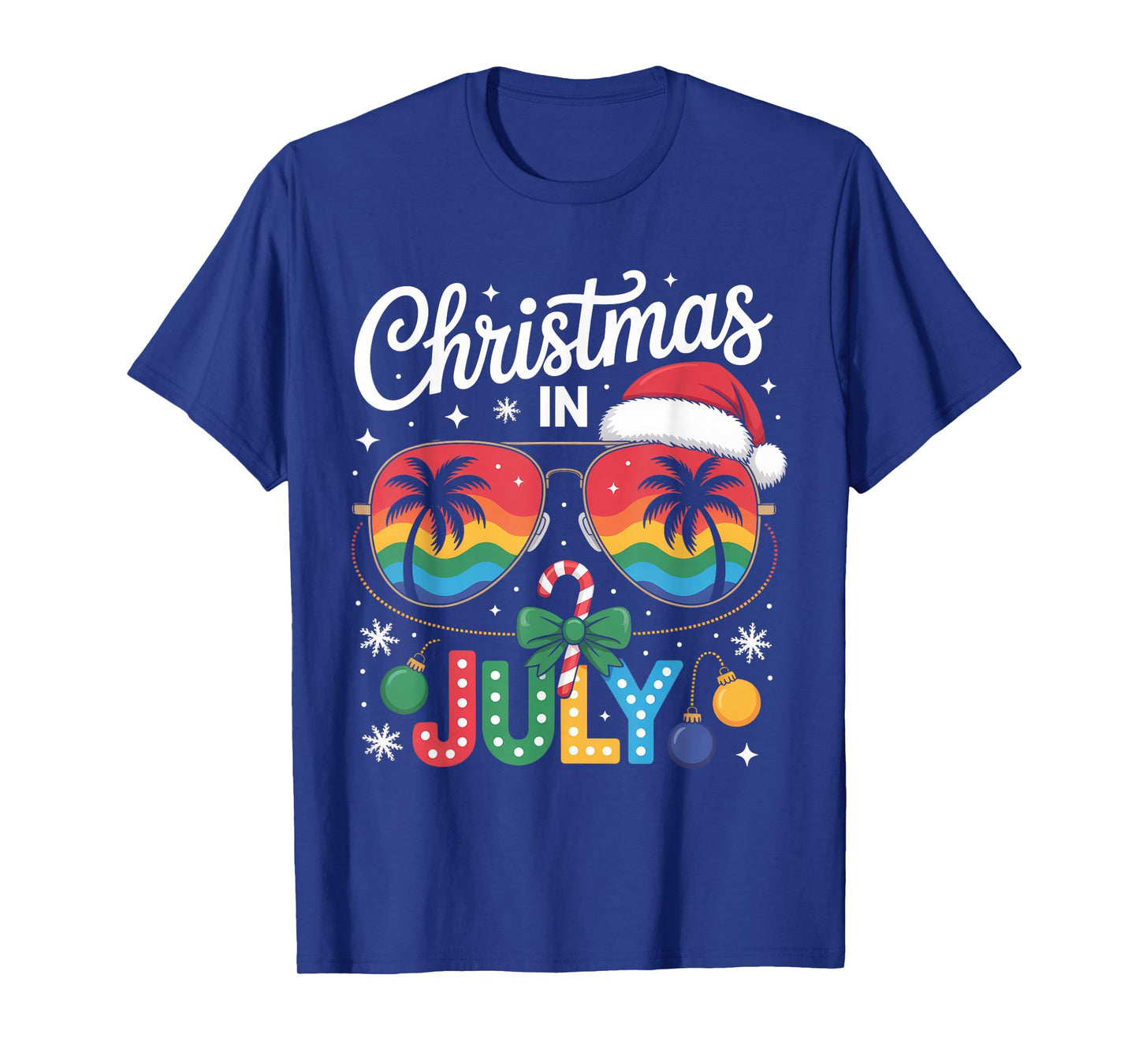 Santa Claus Sunglasses Beach Christmas in July Men Women Kid T-Shirt