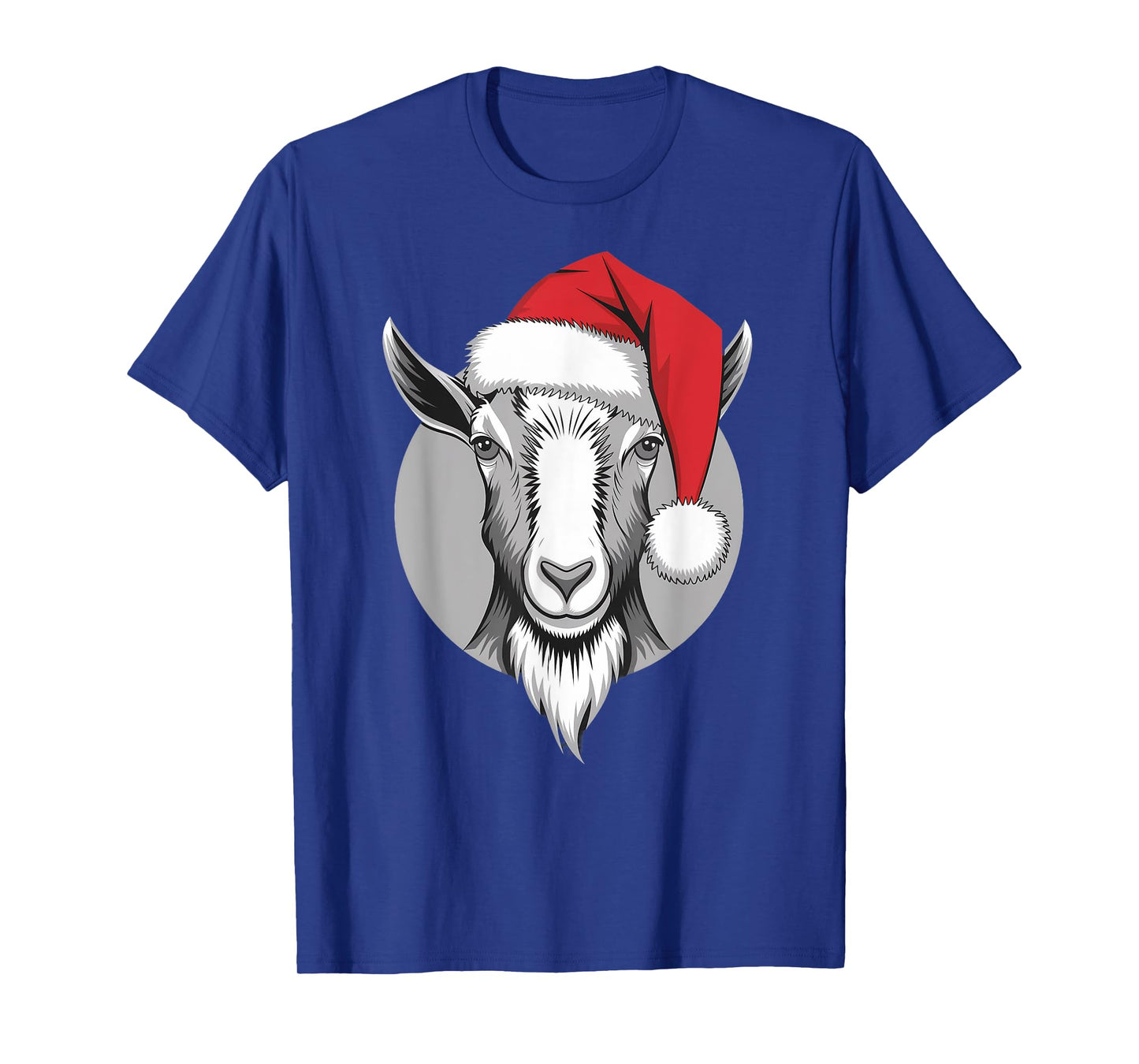 Joyful Goat Santa on Goat Christmas T-Shirt