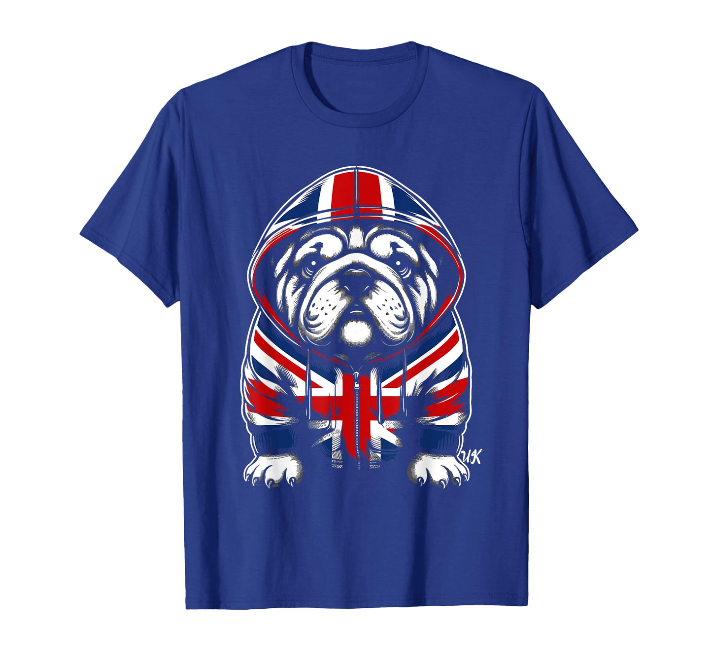 Bulldog UK British Flag England T-Shirt for Men Women Kids