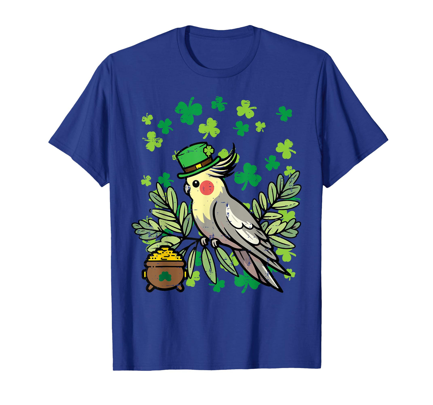 St Patricks Day Bird Cockatiel Saint Pattys Men Women Kids T-Shirt