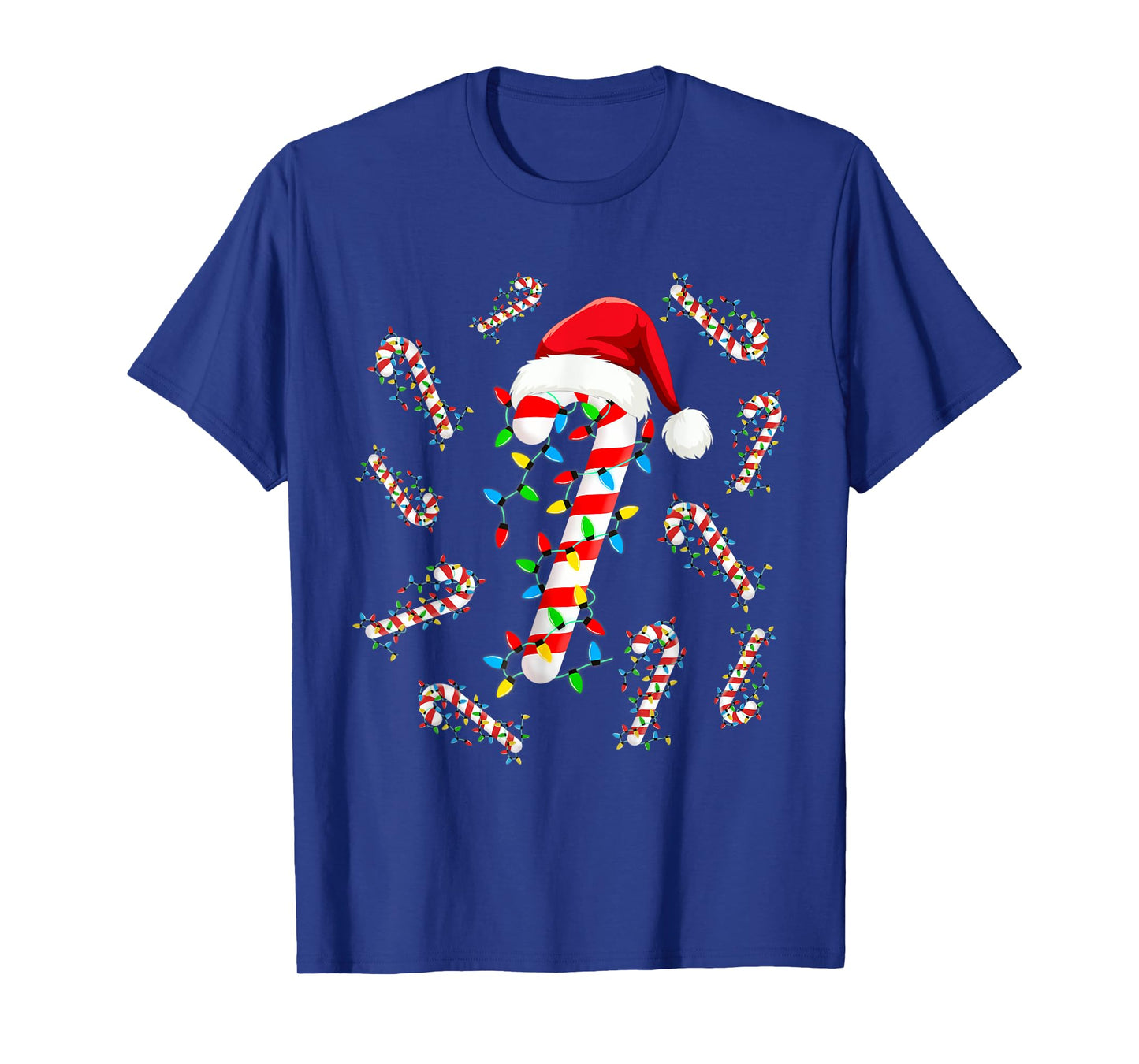 Christmas Candy Santa Xmas Light Kids Toddler Youth Women T-Shirt