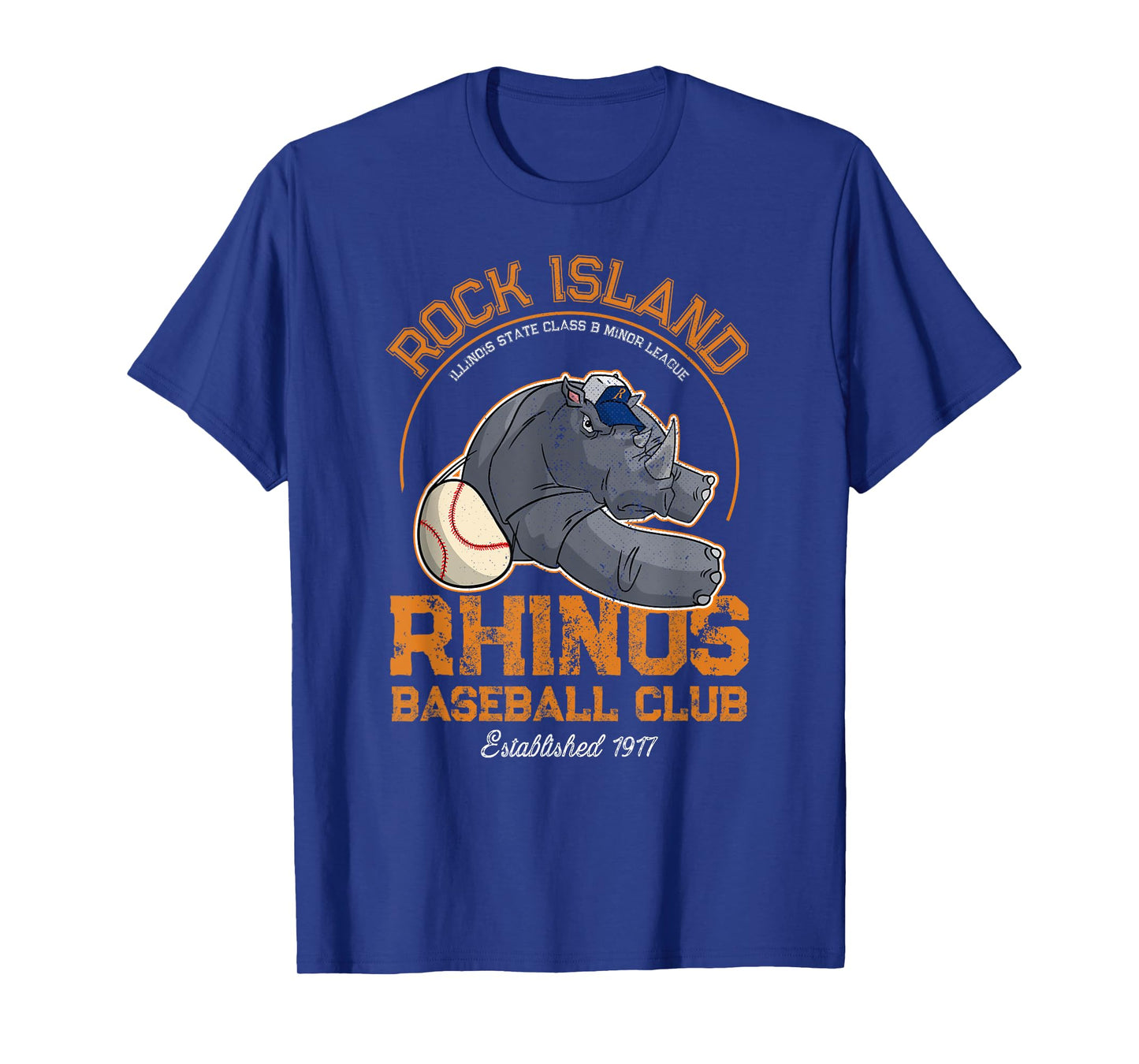 Rock Island Rhinos Retro Minor League Baseball Team T-Shirt