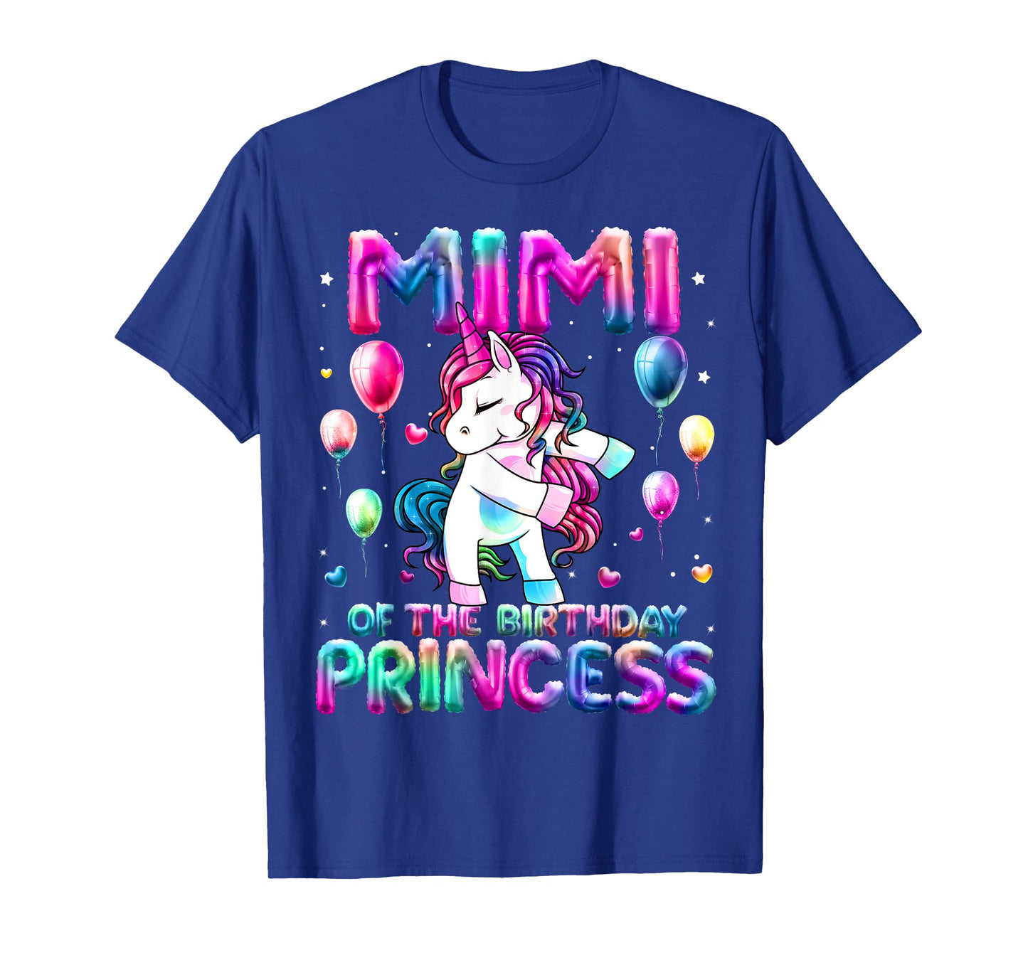 Grandma of the Birthday Princess Girl Flossing Unicorn Mimi T-Shirt