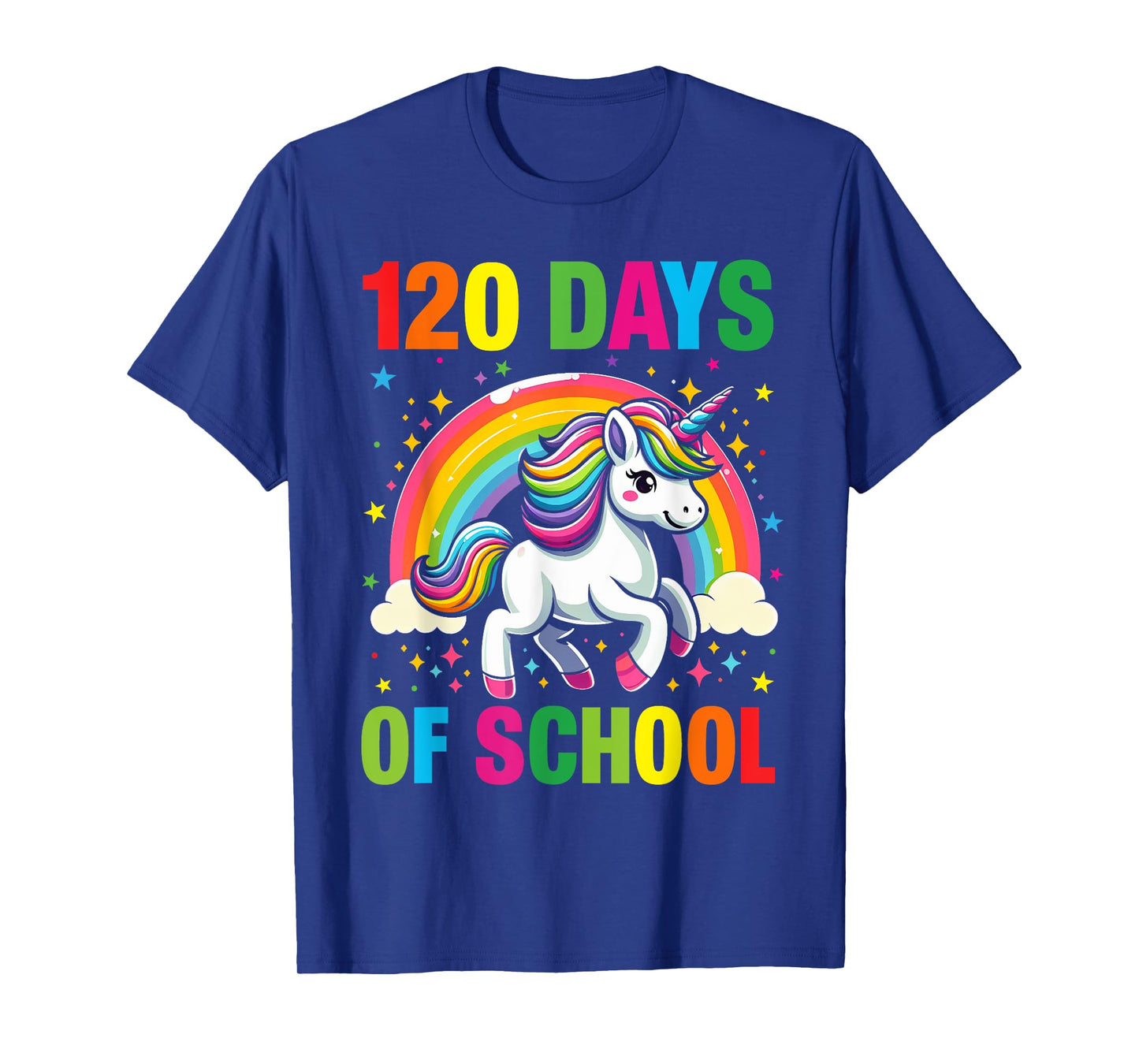 120th Day of School Unicorn Rainbow 120 Days Of School Kids T-Shirt