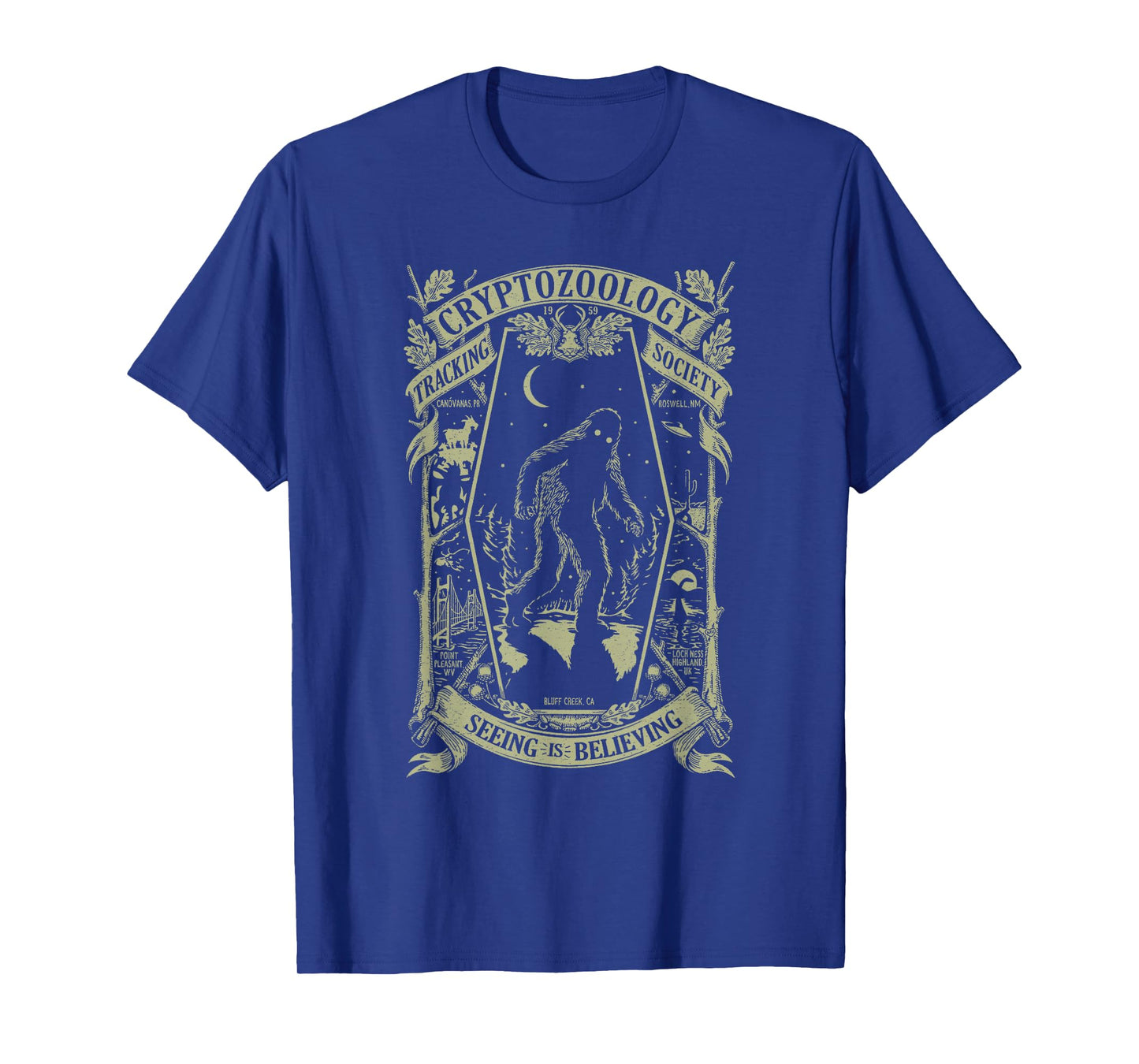 Cryptozoology Tracking Society Cryptid Bigfoot Jackalope T-Shirt