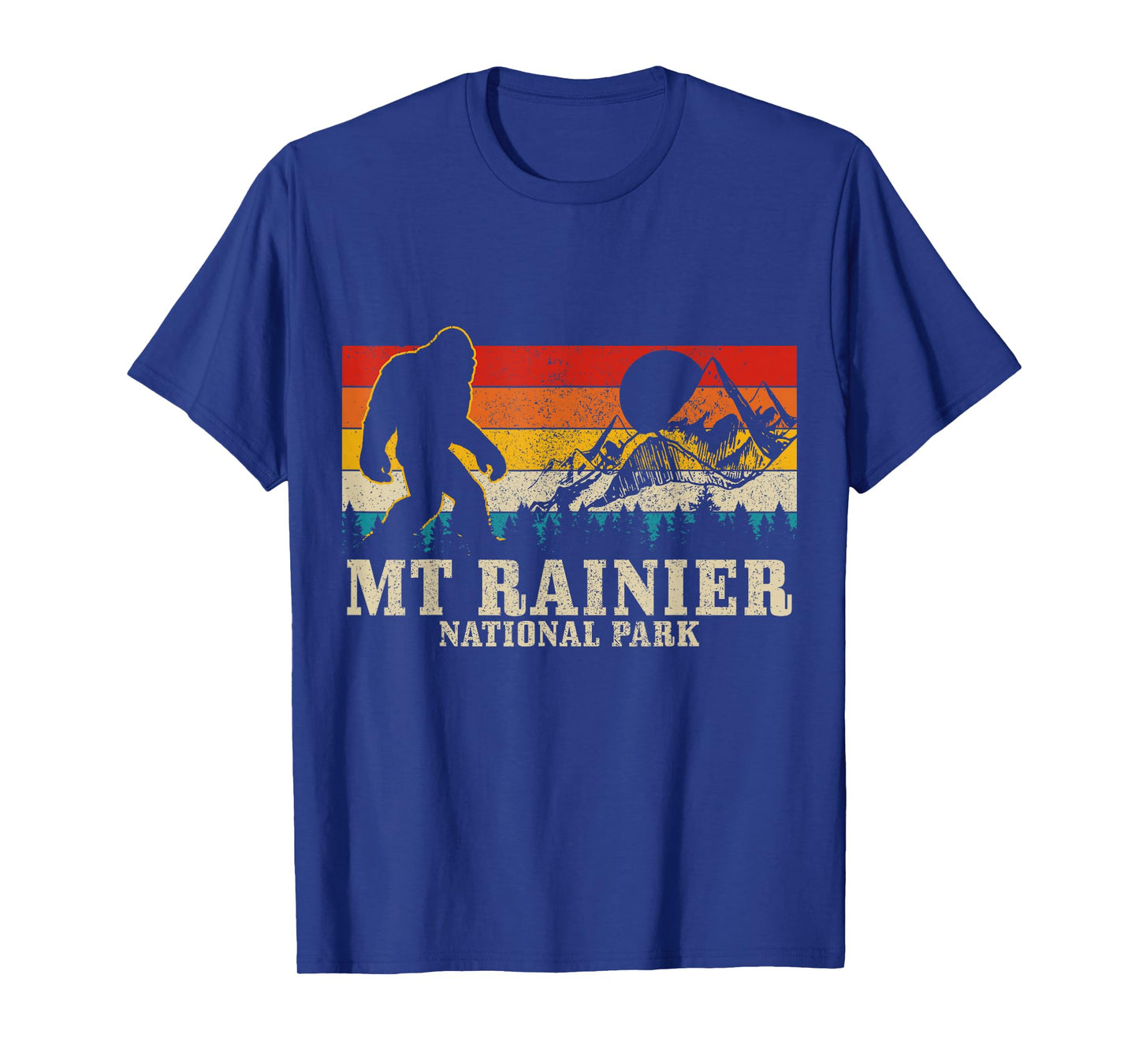 Mt. Rainier Bigfoot Vintage Mountain Hiking Washington PNW T-Shirt