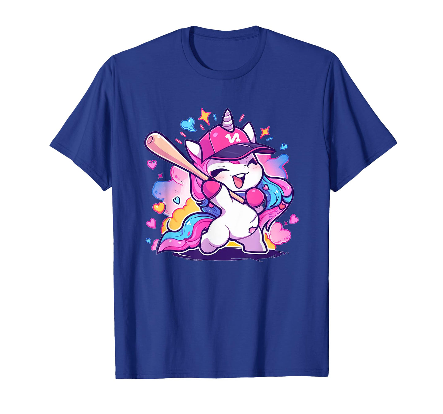 Cute Baseball Sport Baseball Unicorn T-Shirt