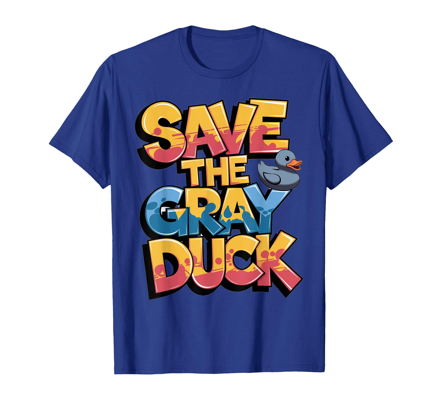 Save The Gray Duck Funny Duck Lover Retro T-Shirt
