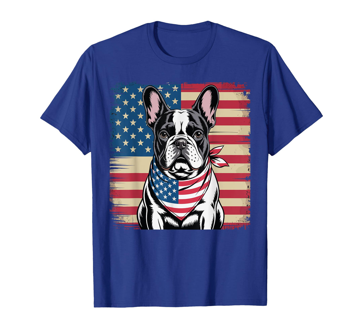 Patriotic French Bulldog Dog American Flag 4Th Of July T-Shirt