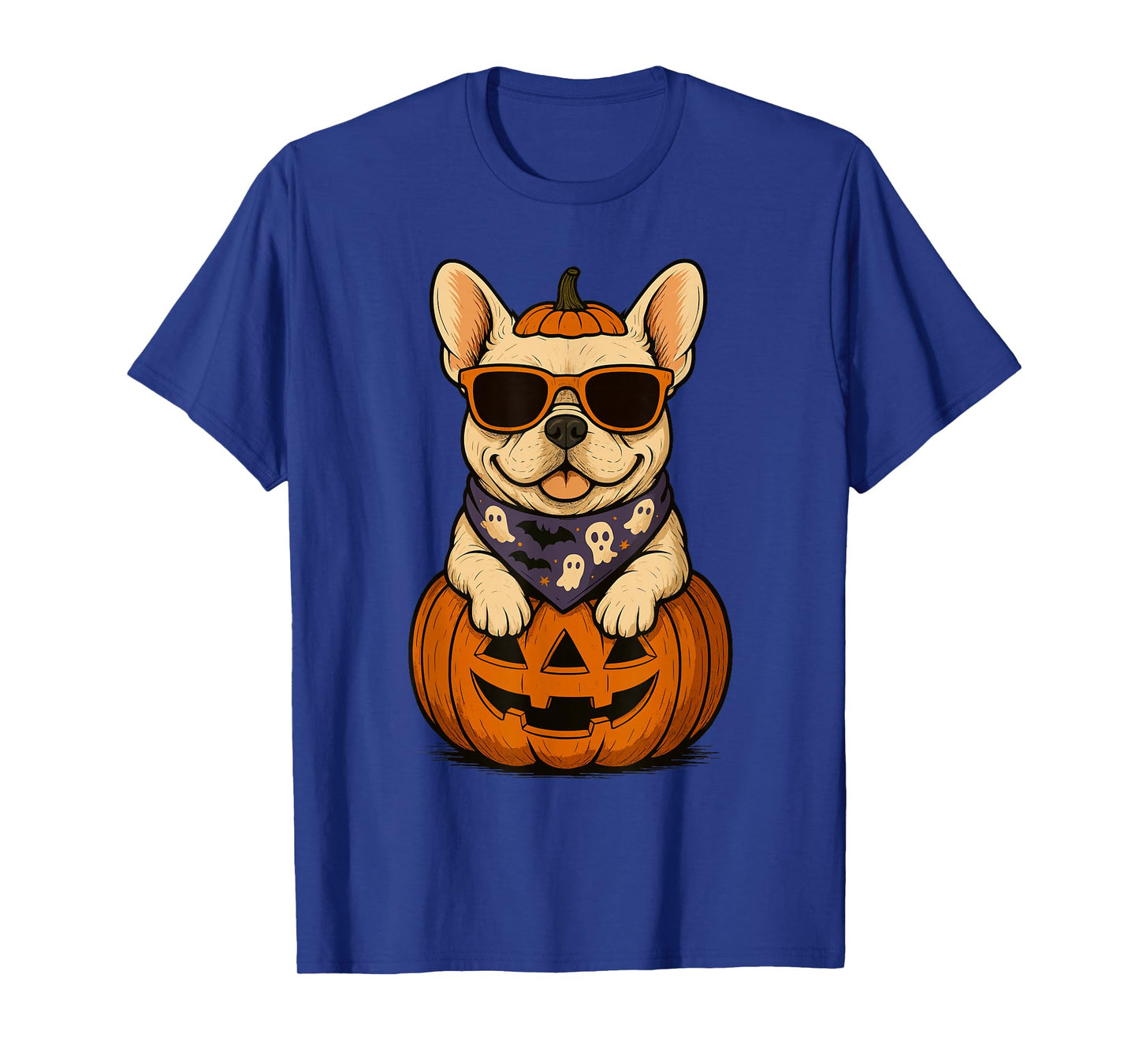 Spooky French Bulldog Pumpkin Halloween Dog Lover T-Shirt
