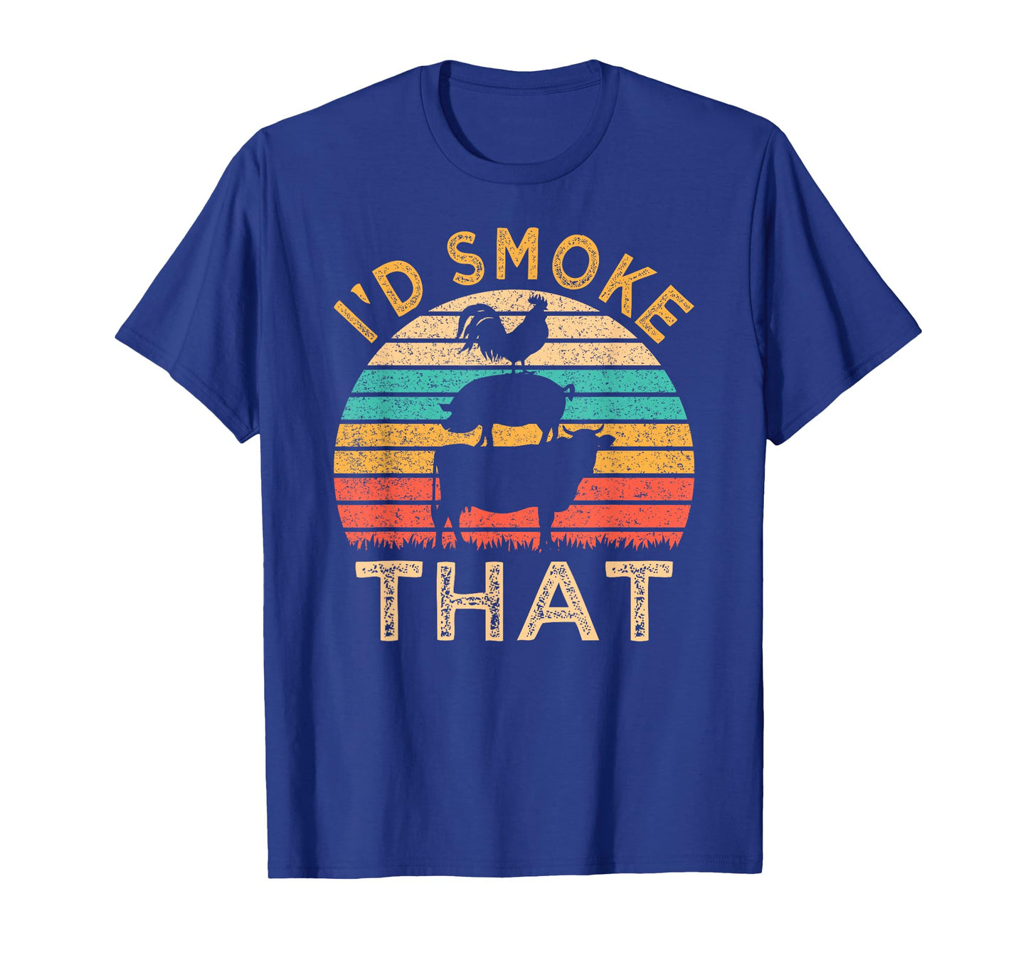 Funny BBQ I'd Smoke That Barbecue Retro Grilling T-Shirt