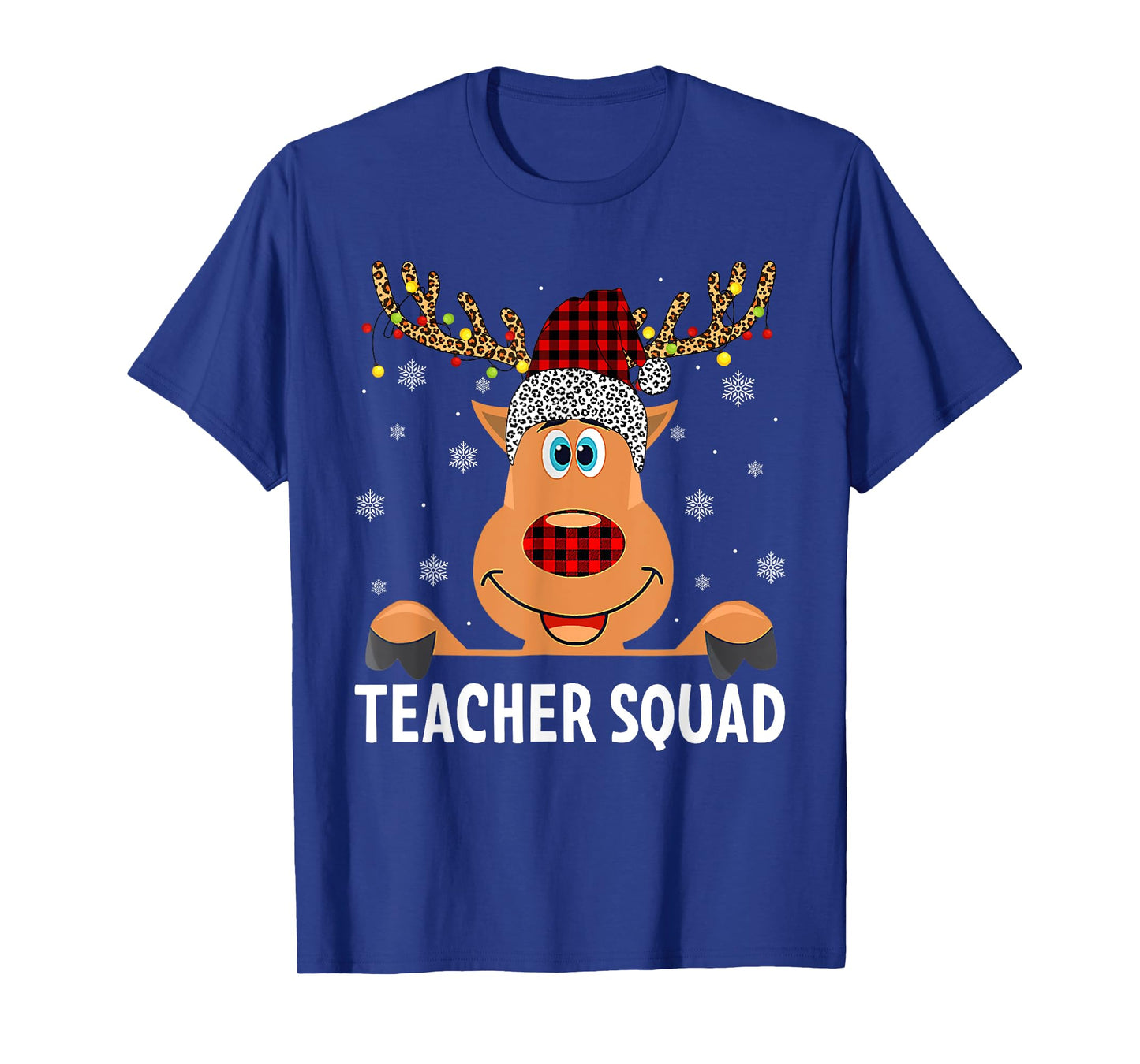 Teacher Squad Reindeer Funny Teacher Christmas Xmas T-Shirt