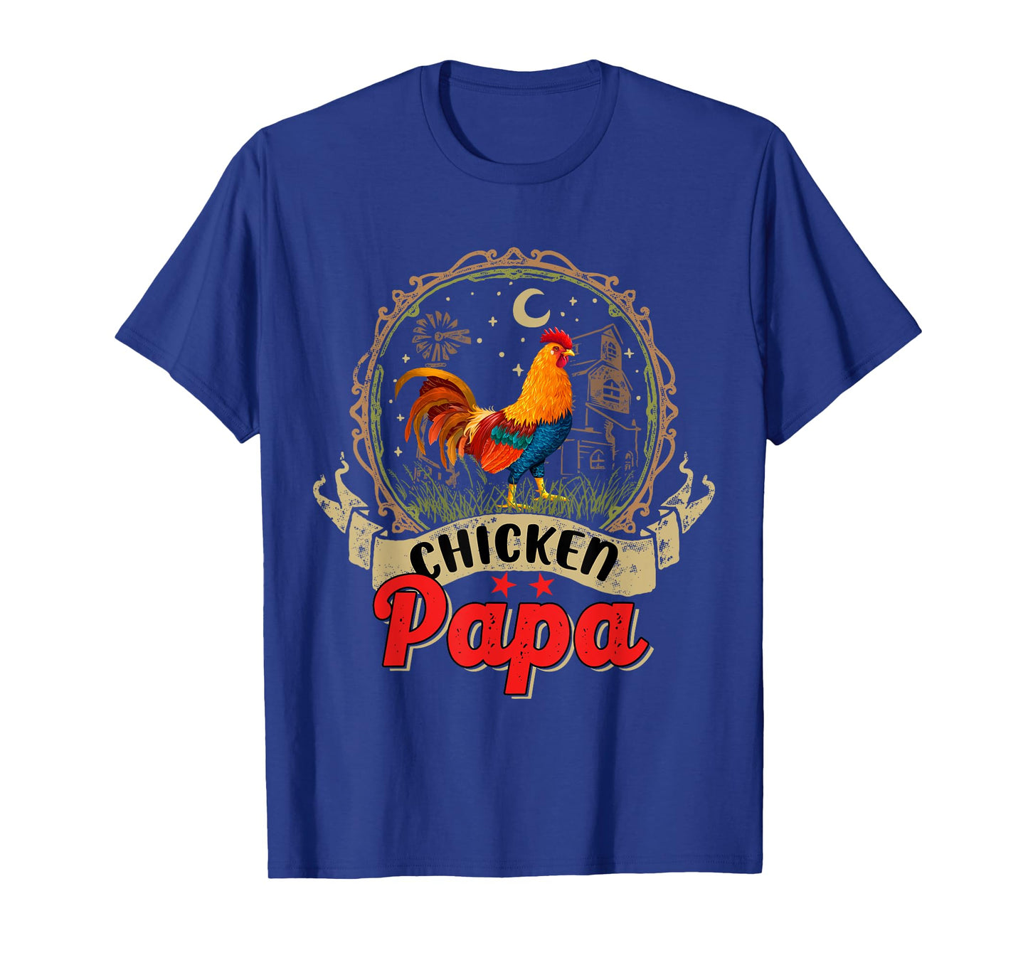 Vintage Chicken Papa Costume Chicken Lover Farmer Family T-Shirt