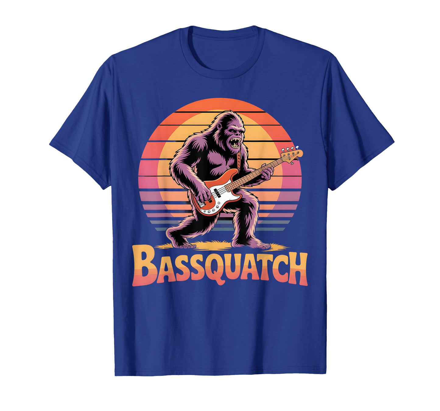 Bassquatch Funny Sasquatch Playing Bass T-Shirt