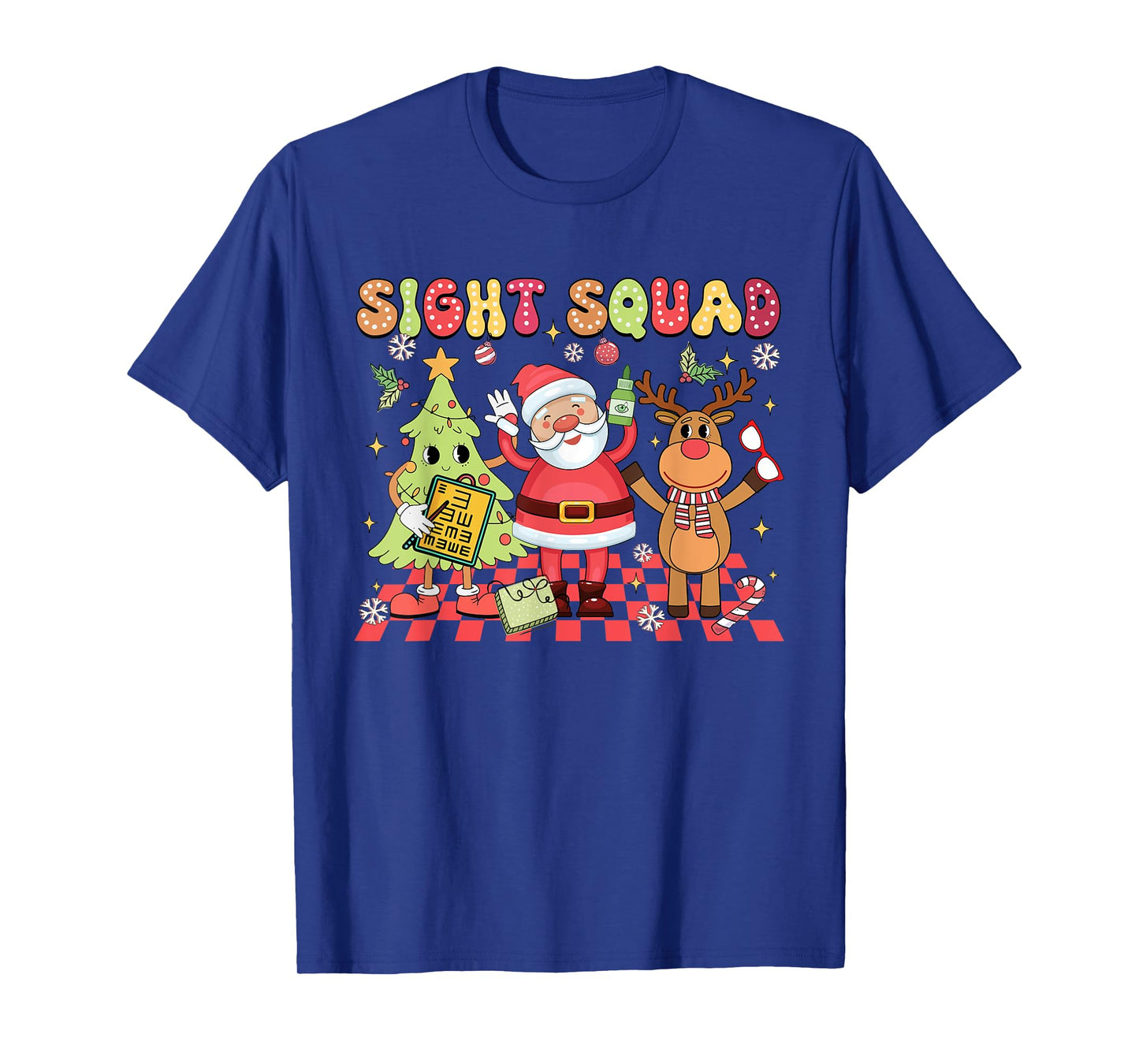 Sight Squad Christmas Optometry Ophthalmologist Crew T-Shirt