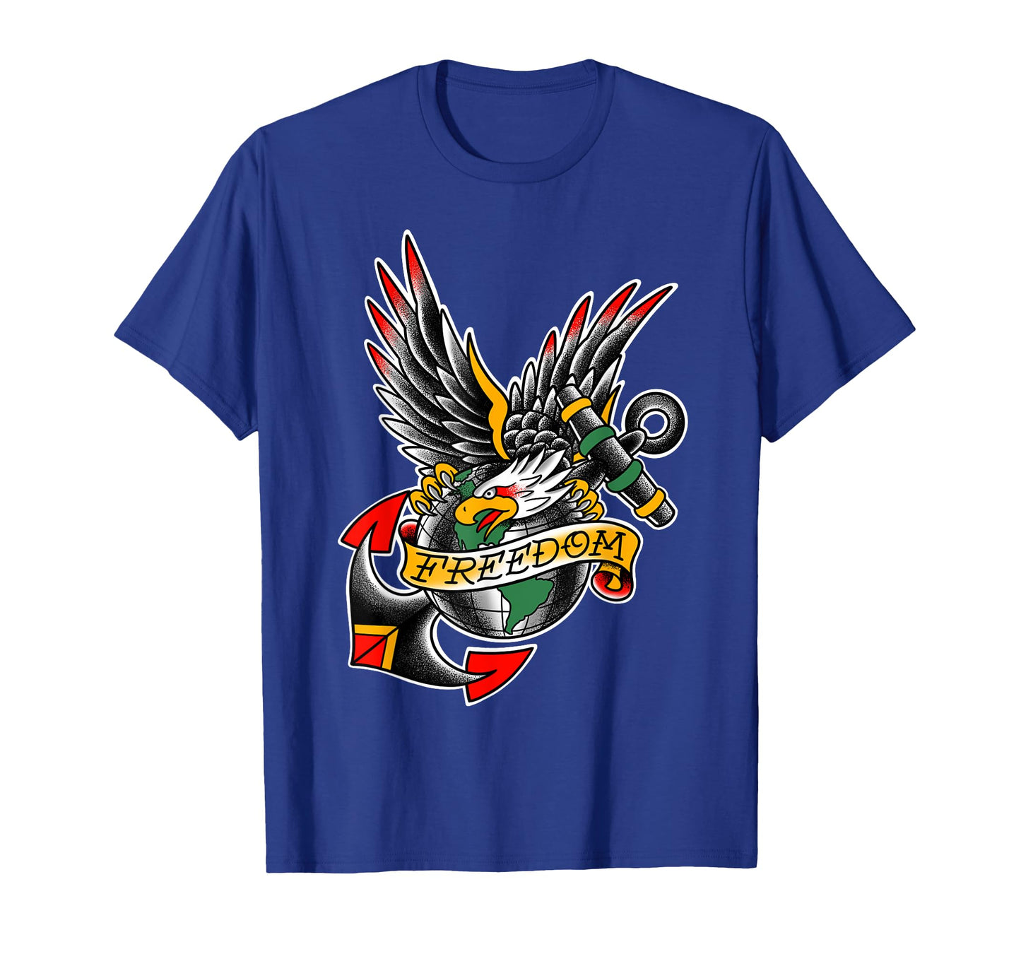 USA Traditional Tattoo style Bald Eagle (Freedom) T-shirt T-Shirt