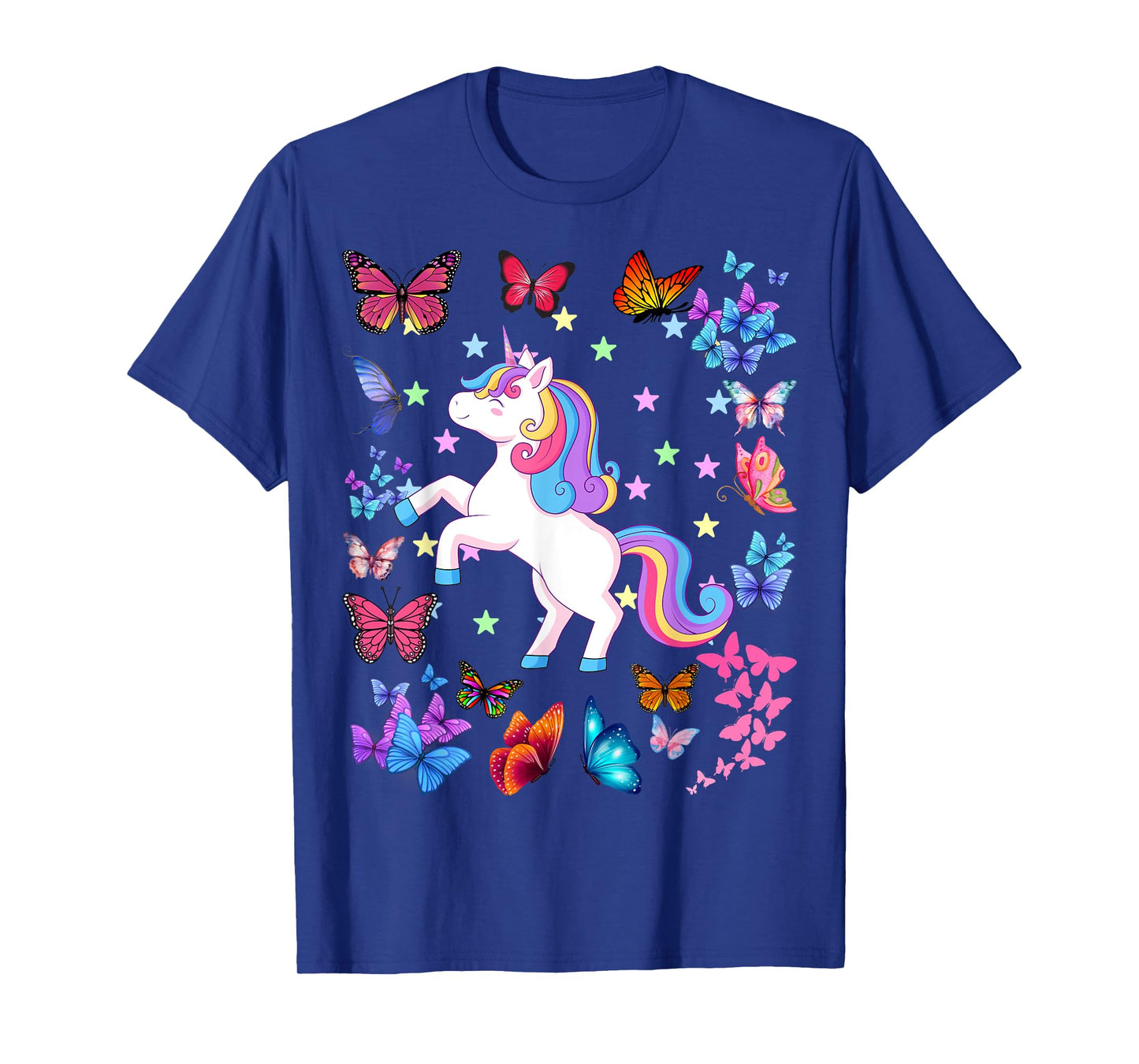 Gifts For Girls Unicorn Butterflies Graphic Tees Kids T-Shirt