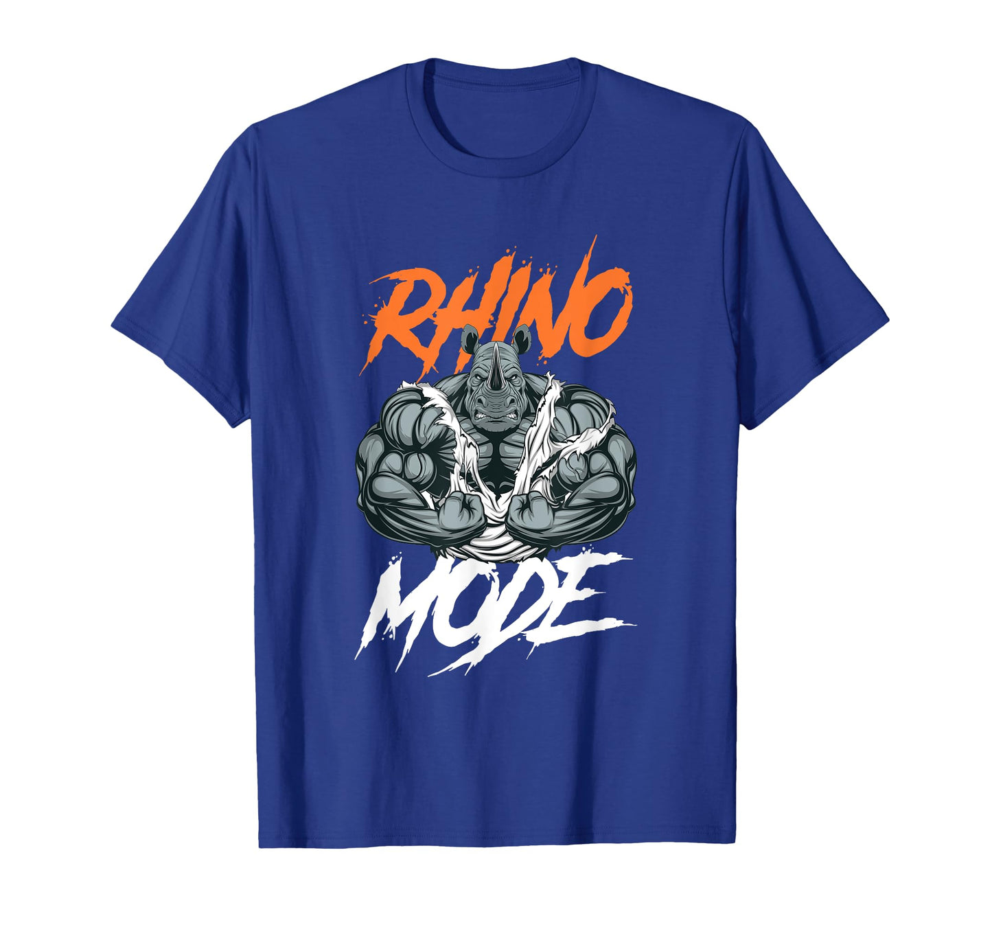 Funny Strong Rhino With Big Biceps Rhino Mode For Gym Lover T-Shirt
