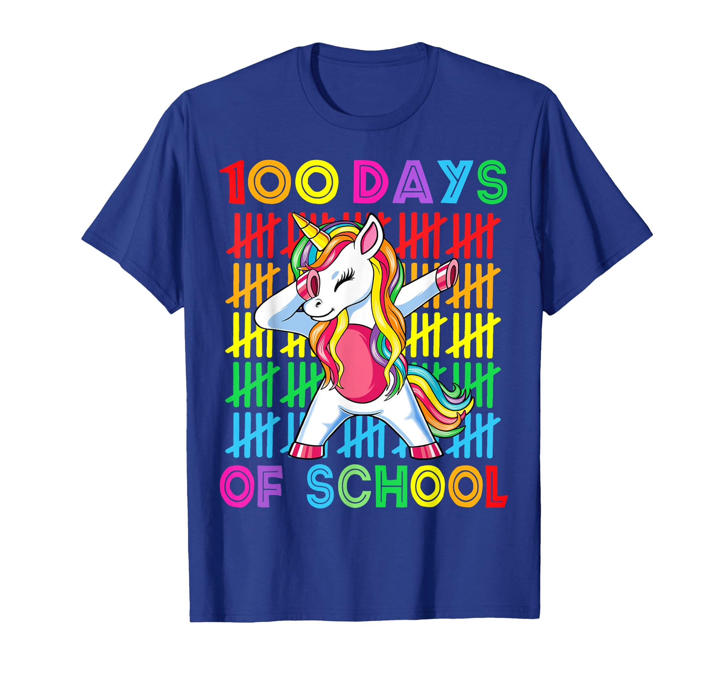 100 Days of School Unicorn Girls Teacher 100th Day of School T-Shirt