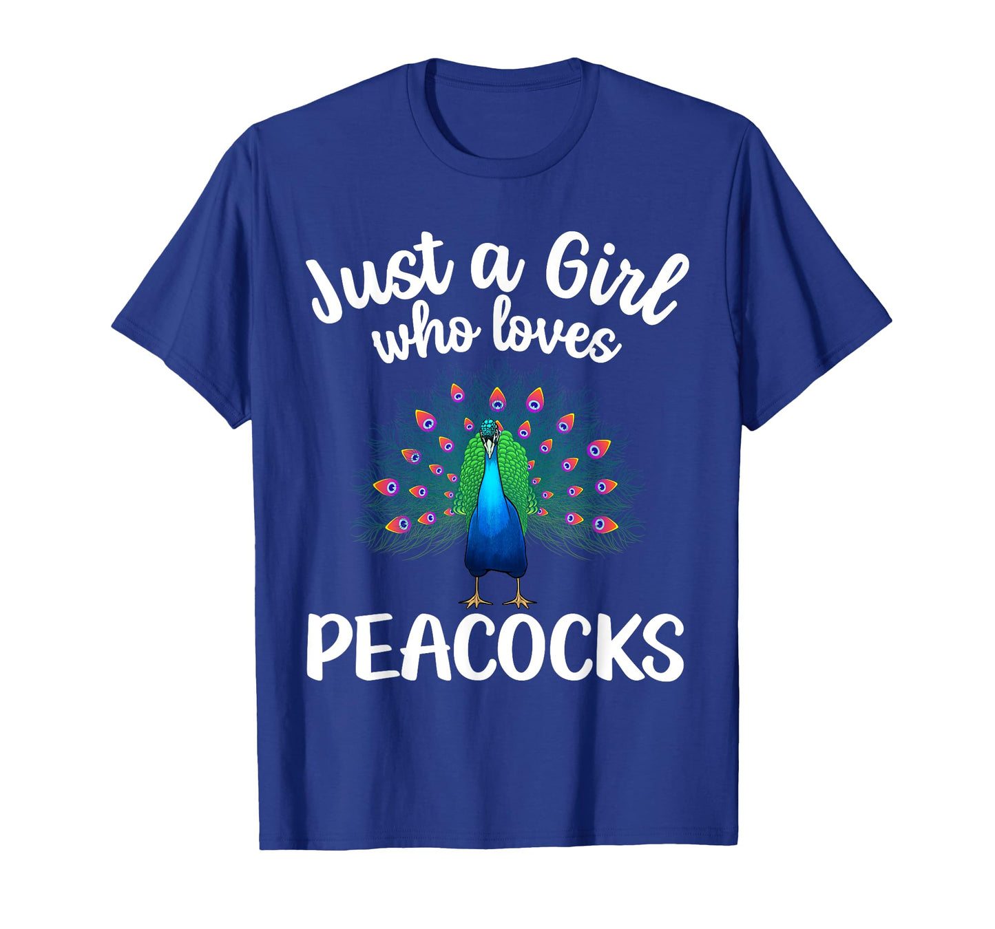 Funny Peacock Design For Women Girls Kids Bird Peacock Lover T-Shirt