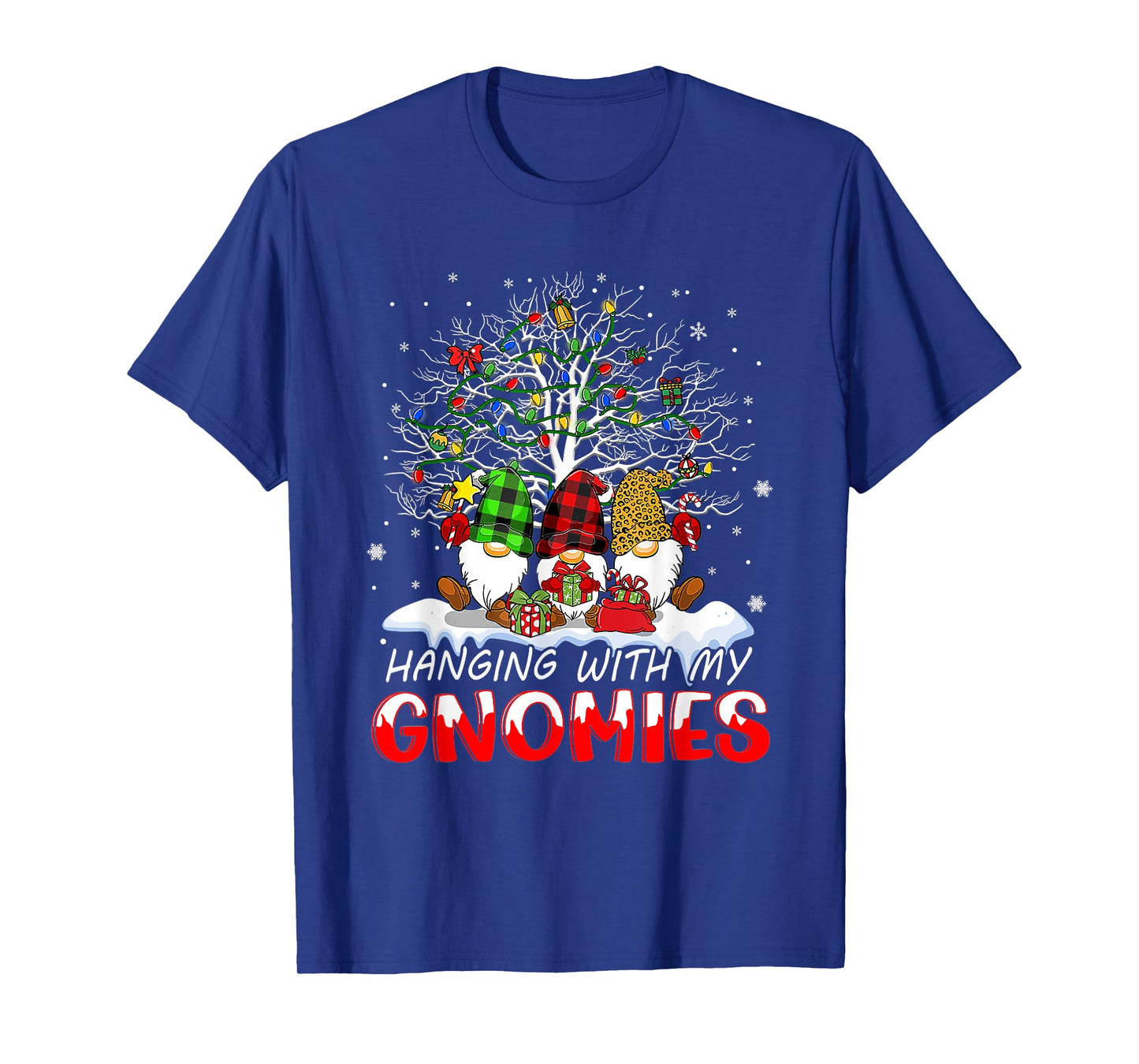 Funny Christmas Gnome Hanging With My Gnomies Family Pajamas T-Shirt