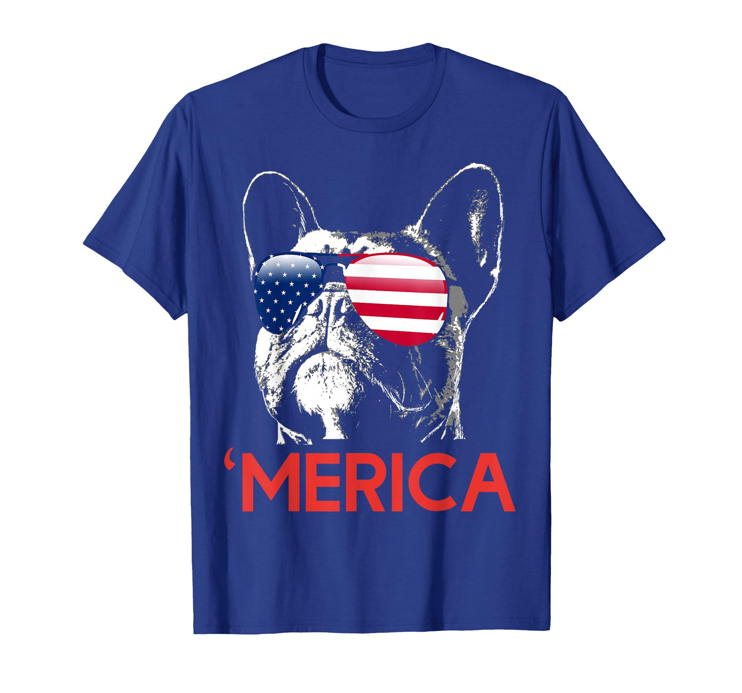 Merica French Bulldog American Flag 4th of July Frenchie T-Shirt