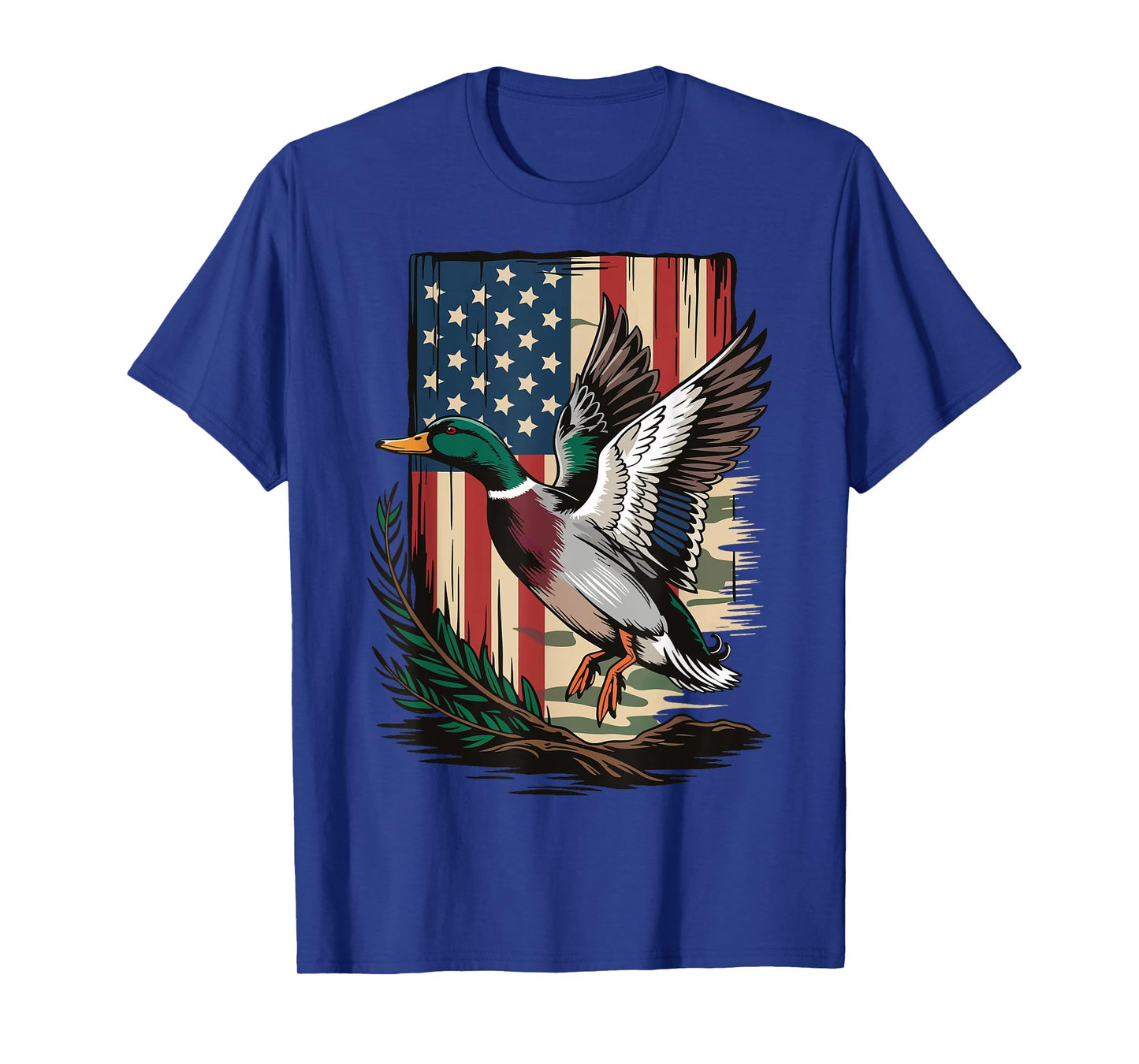 Duck American Flag Duck Hunting T-Shirt