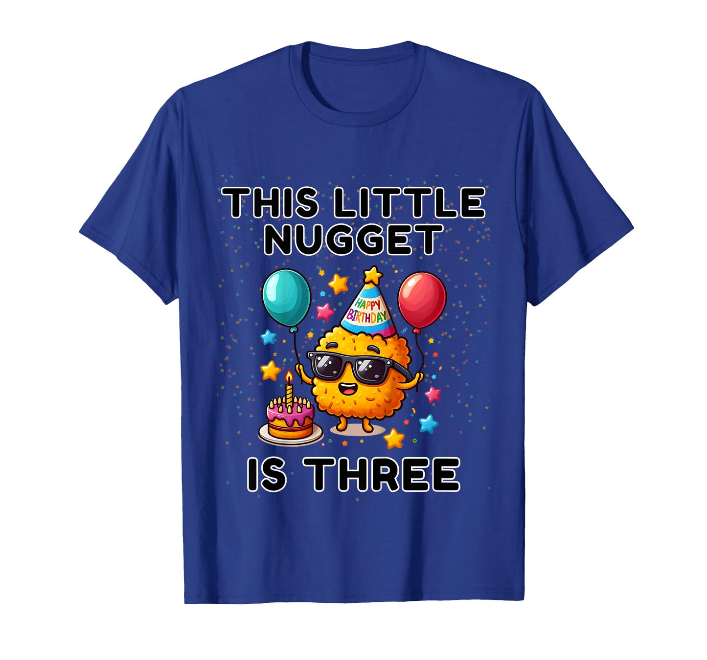 Kids This Little-Nugget is Three, Chicken Nugget 3rd Birthday T-Shirt