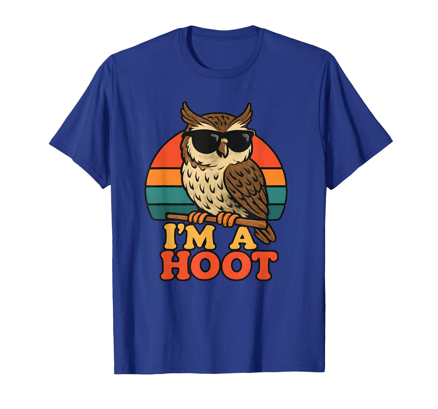 Funny Retro Owl Iβm A Hoot Vintage Animal Tee T-Shirt