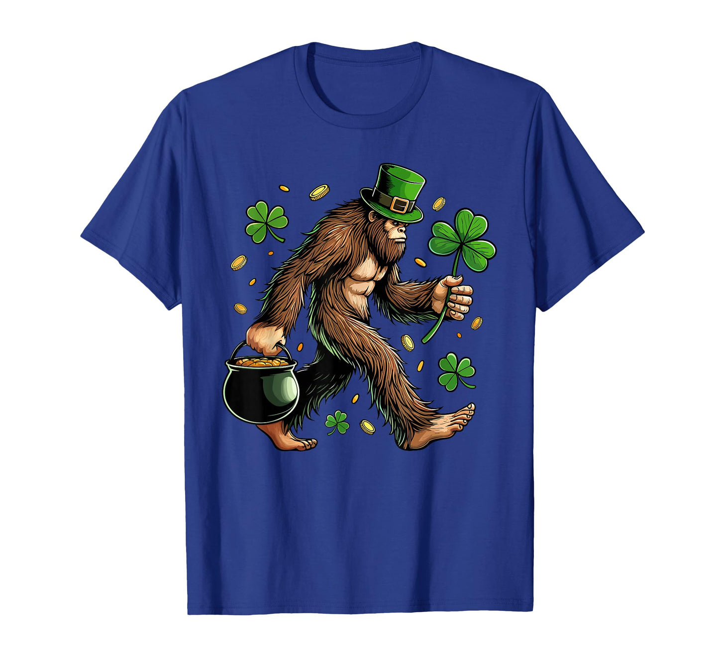 Bigfoot St Patricks Day Funny Sasquatch Saint Paddys Irish T-Shirt