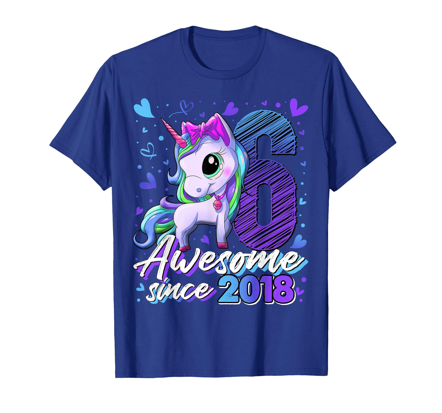 6 Years Old Flossing Unicorn Gifts 6th Birthday Girl Party T-Shirt