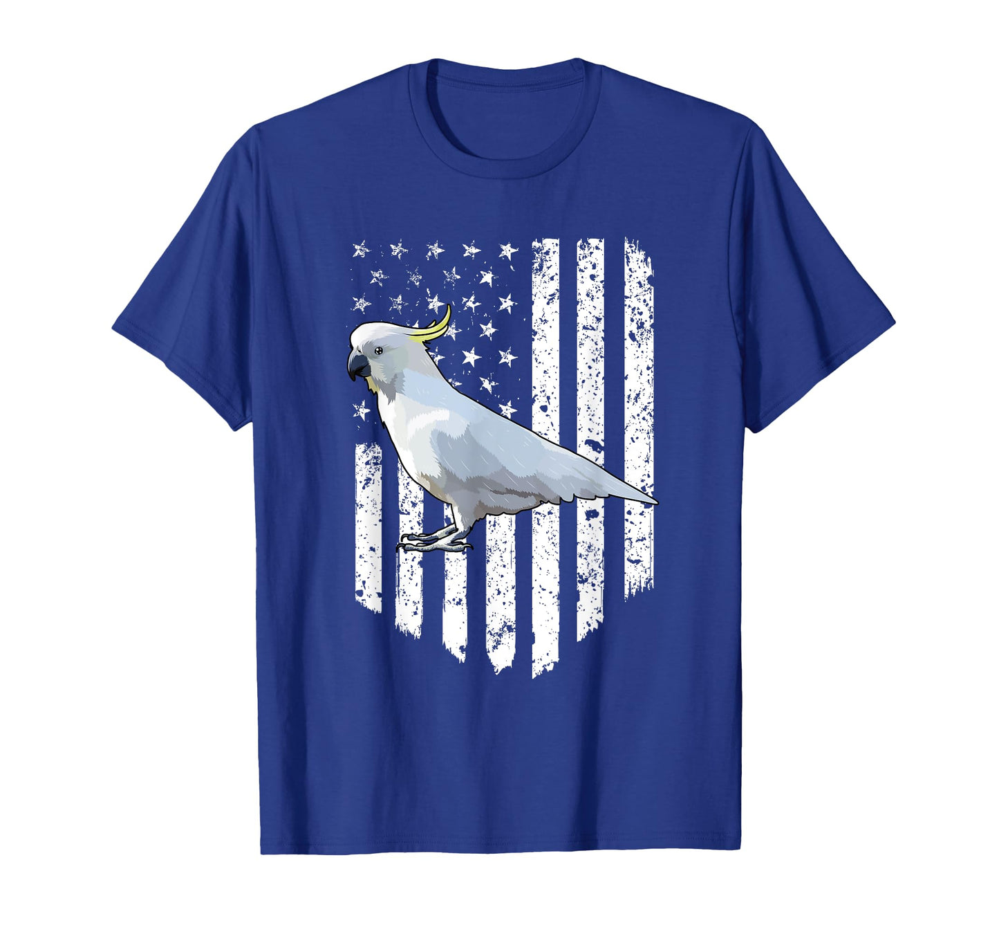 White American Flag Cockatoo Bird 4th Of July T-Shirt