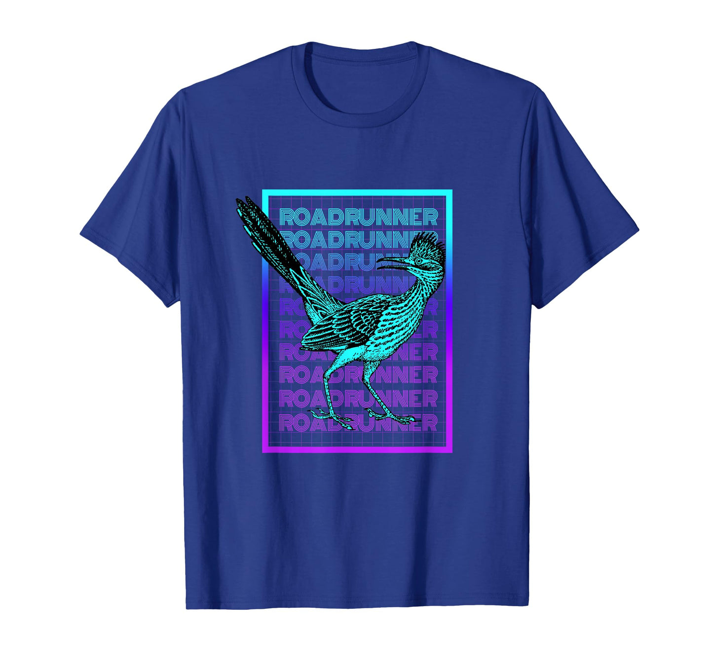 Vintage Roadrunner Gifts Roadrunner Bird Vintage Retro T-Shirt - Unisex-Adults, Unisex-Kids - Black - Short Sleeve - Crew Collar - Classic Fit - Cotton, Polyester Blend - Small