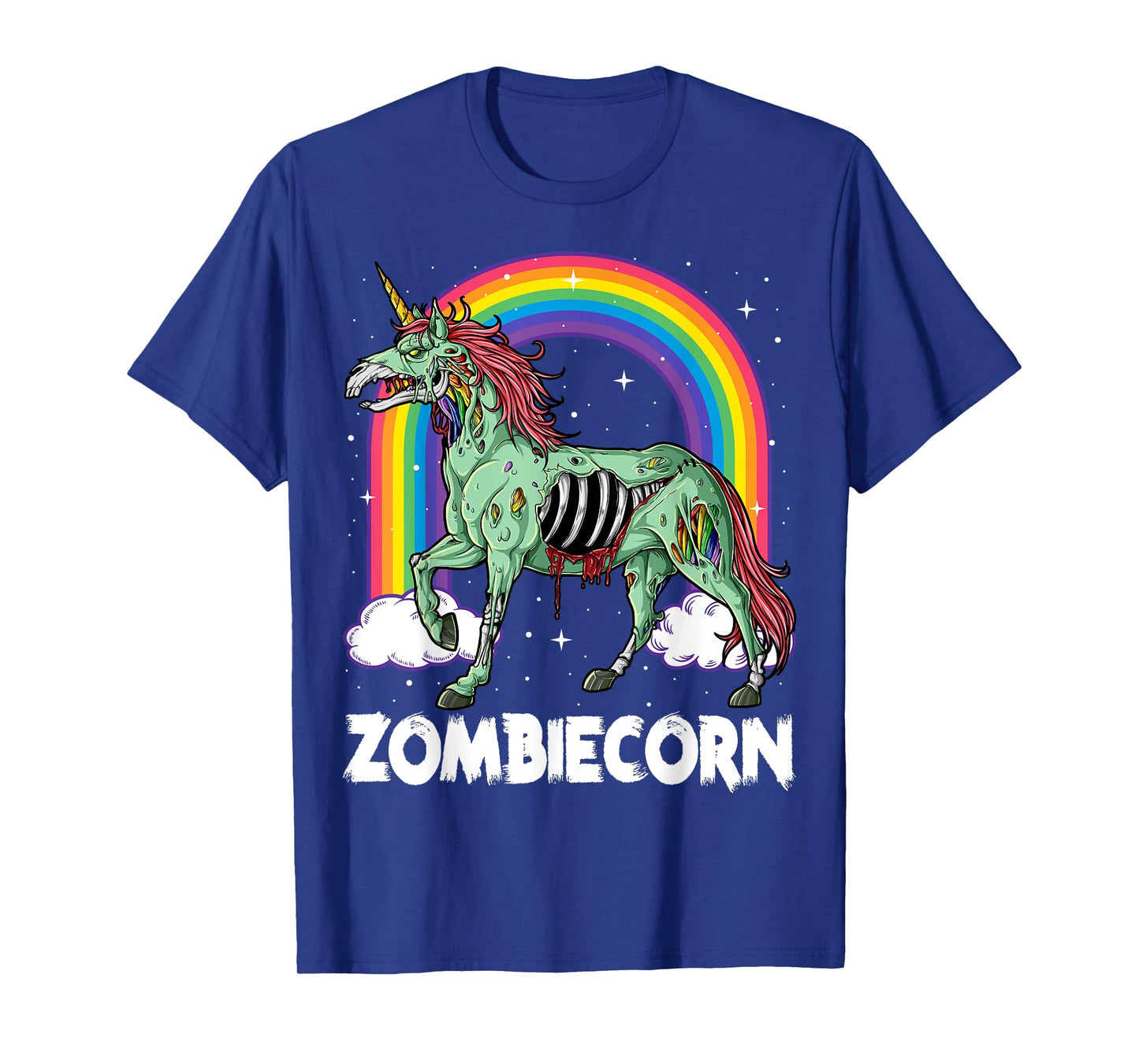 Zombiecorn Zombie Unicorn Halloween Women Girls Rainbow T-Shirt
