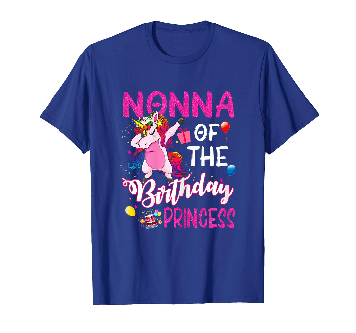 Nonna Of The Birthday Princess Unicorn Girl T-Shirt