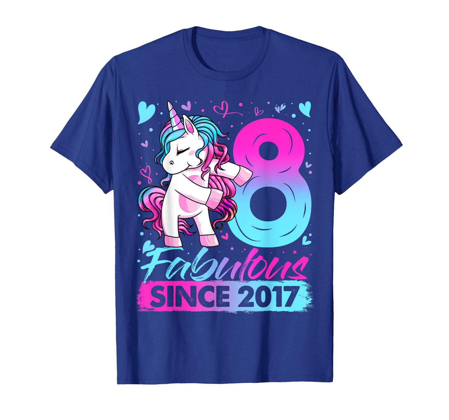8 Year Old Unicorn Gifts For Girls 8th Birthday Girl Party T-Shirt