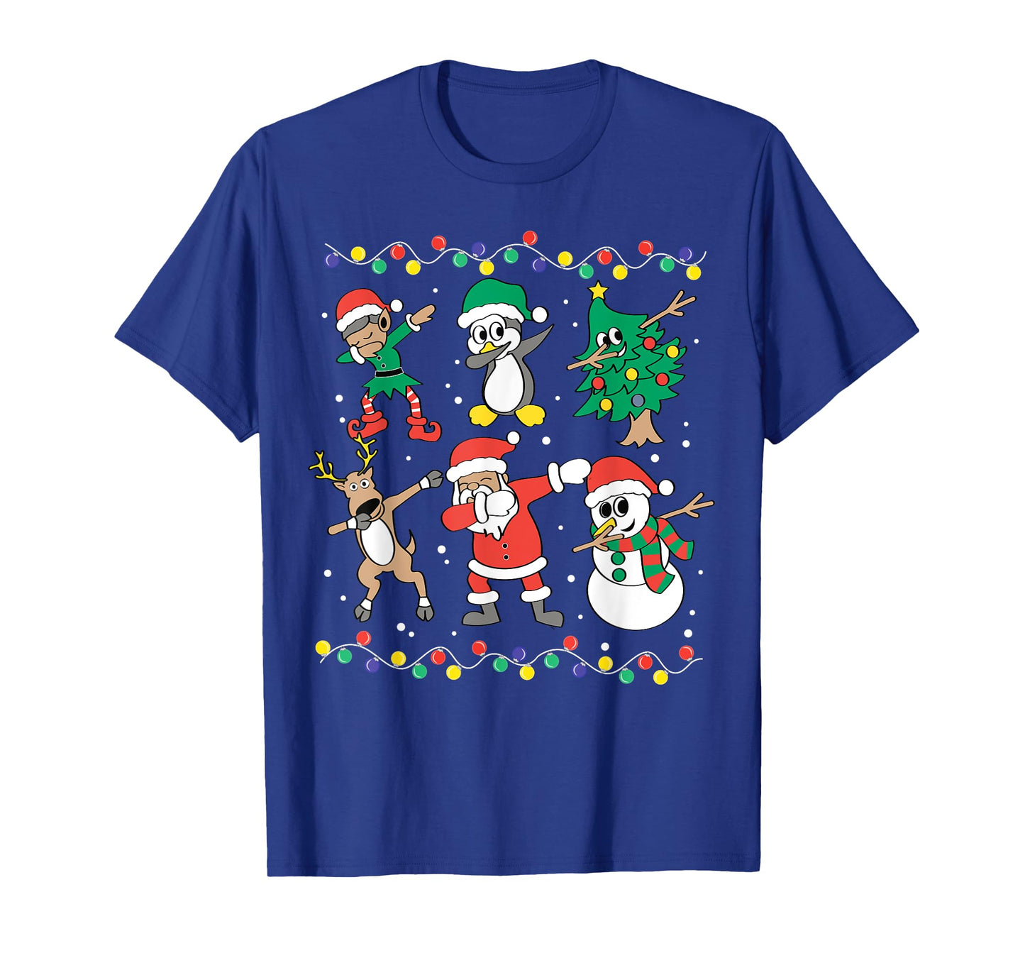 Dabbing Santa Elf Friends Funny Christmas Boy Girl Men Xmas T-Shirt