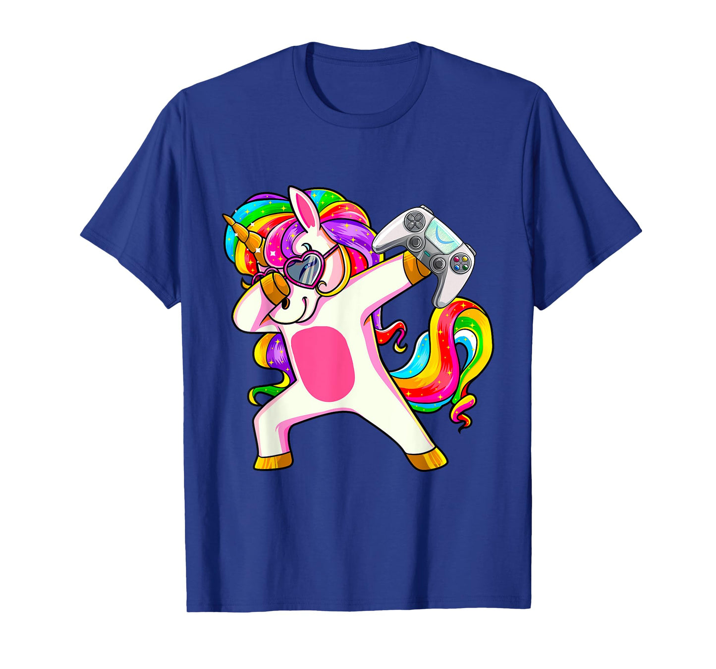 Gamercorn Dabbing Unicorn Video Game Controller Gamer Girl T-Shirt